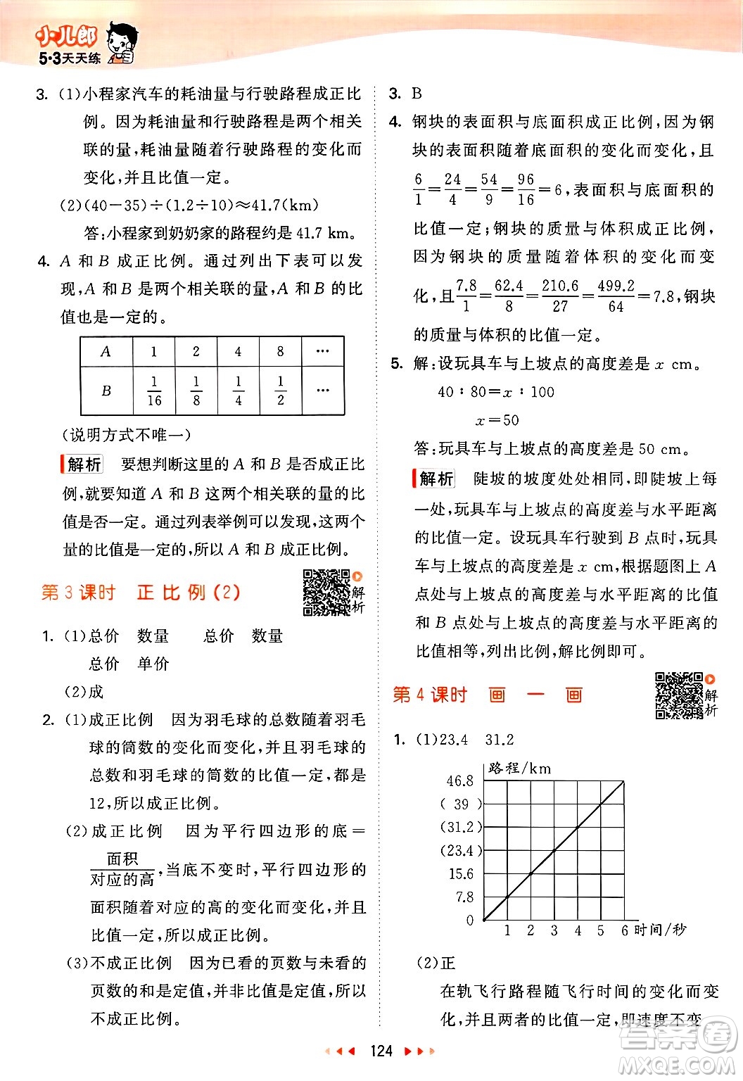 教育科學(xué)出版社2025年春53天天練六年級數(shù)學(xué)下冊北師大版答案
