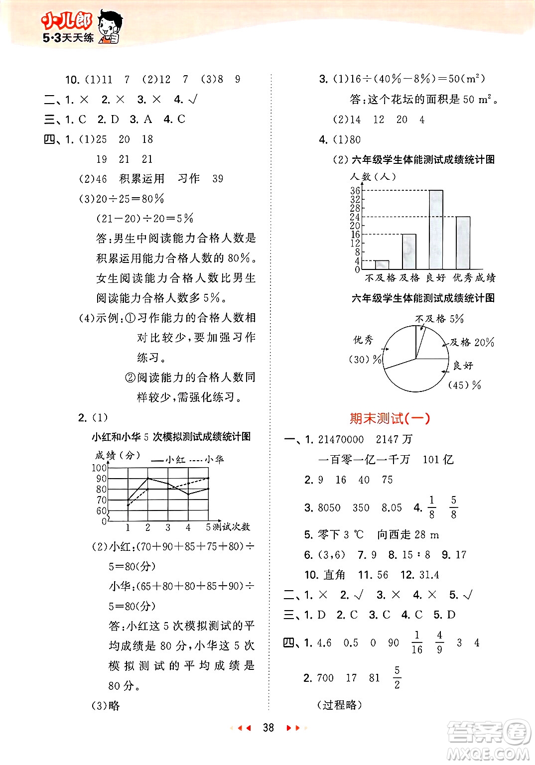 地質(zhì)出版社2025年春53天天練六年級(jí)數(shù)學(xué)下冊(cè)西師版答案