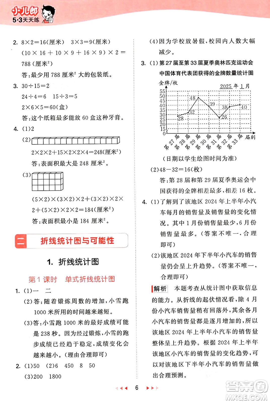 首都師范大學(xué)出版社2025年春53天天練五年級(jí)數(shù)學(xué)下冊(cè)北京版答案