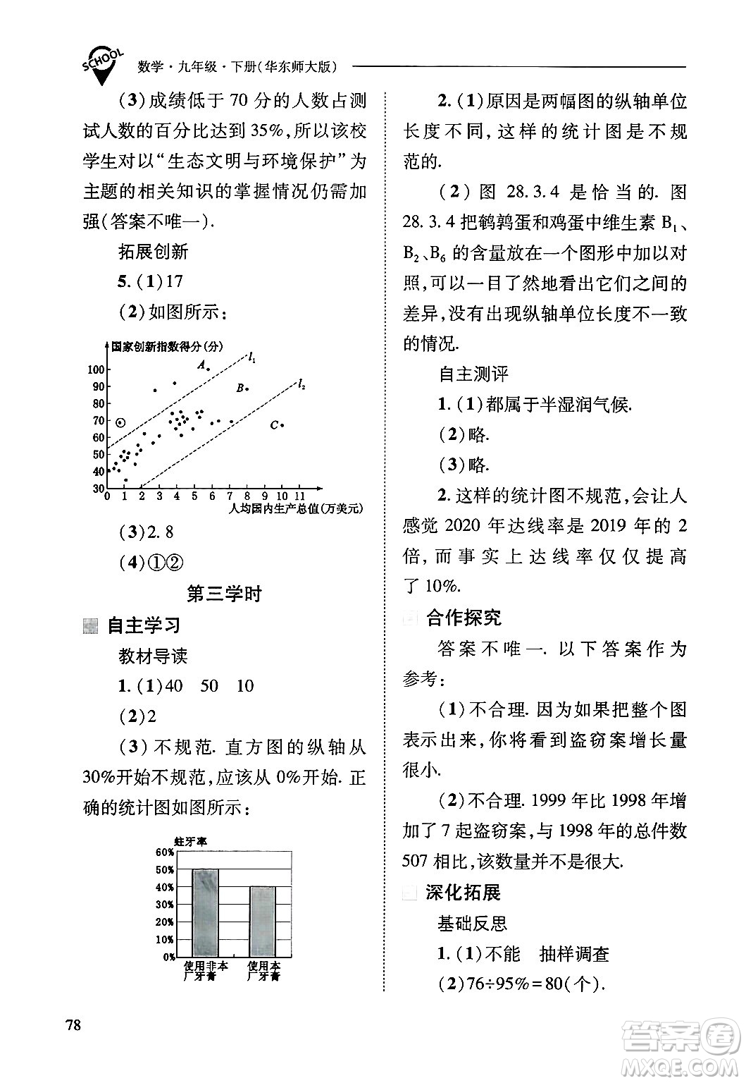 山西教育出版社2025年春新課程問(wèn)題解決導(dǎo)學(xué)方案九年級(jí)數(shù)學(xué)下冊(cè)華師版答案