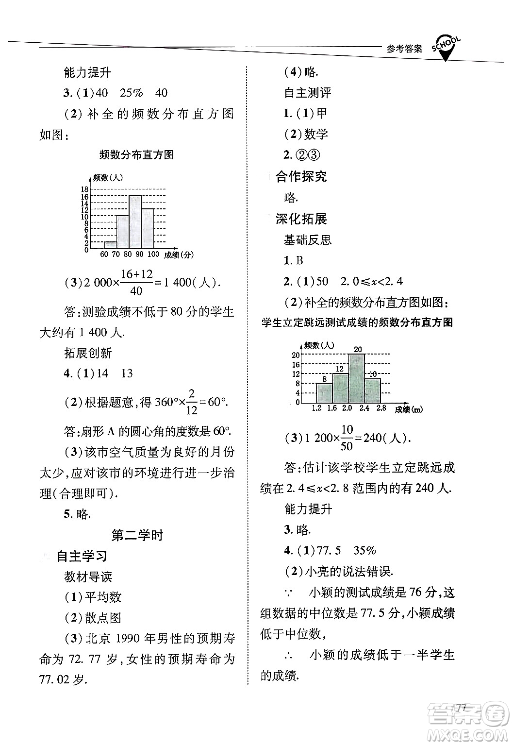 山西教育出版社2025年春新課程問(wèn)題解決導(dǎo)學(xué)方案九年級(jí)數(shù)學(xué)下冊(cè)華師版答案