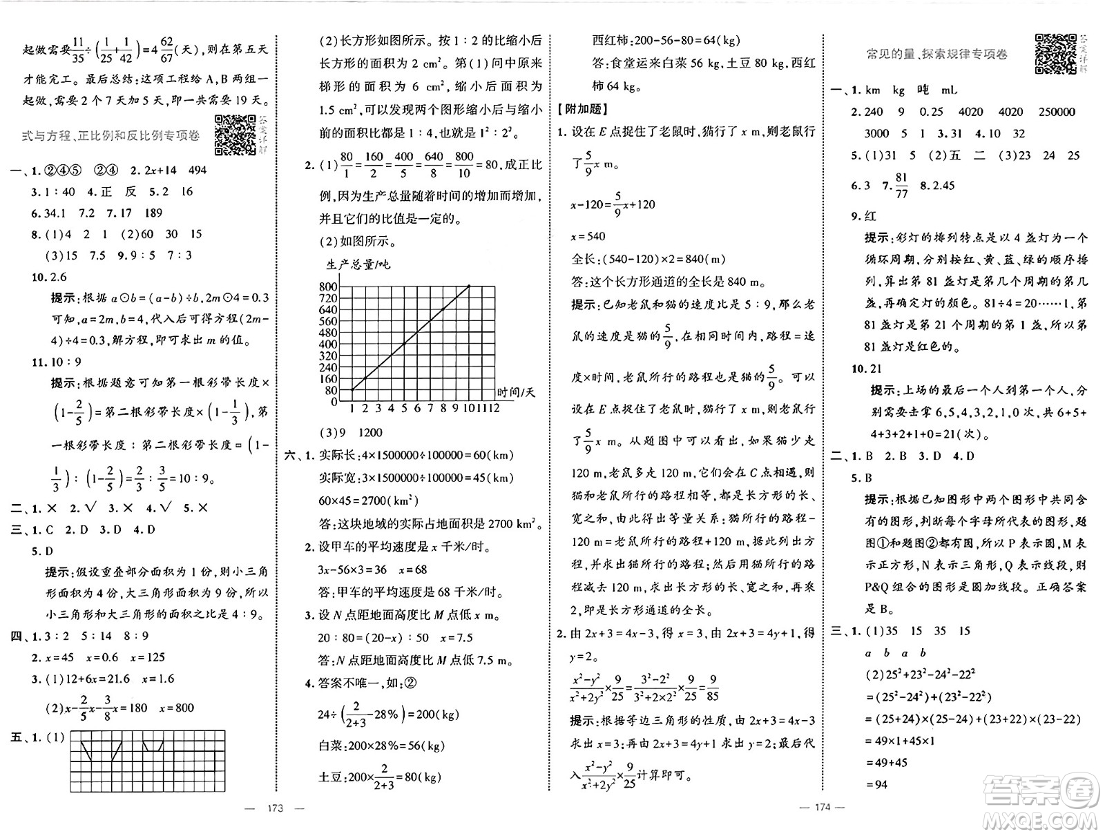 寧夏人民教育出版社2025年春經(jīng)綸學霸學霸提優(yōu)大試卷六年級數(shù)學下冊北師大版答案