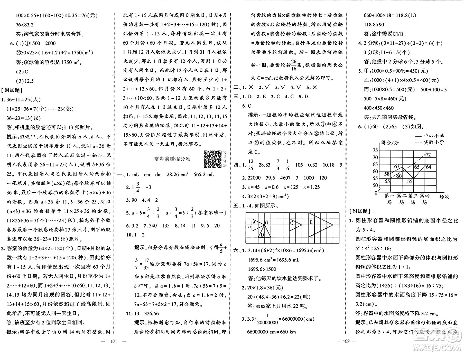 寧夏人民教育出版社2025年春經(jīng)綸學霸學霸提優(yōu)大試卷六年級數(shù)學下冊北師大版答案