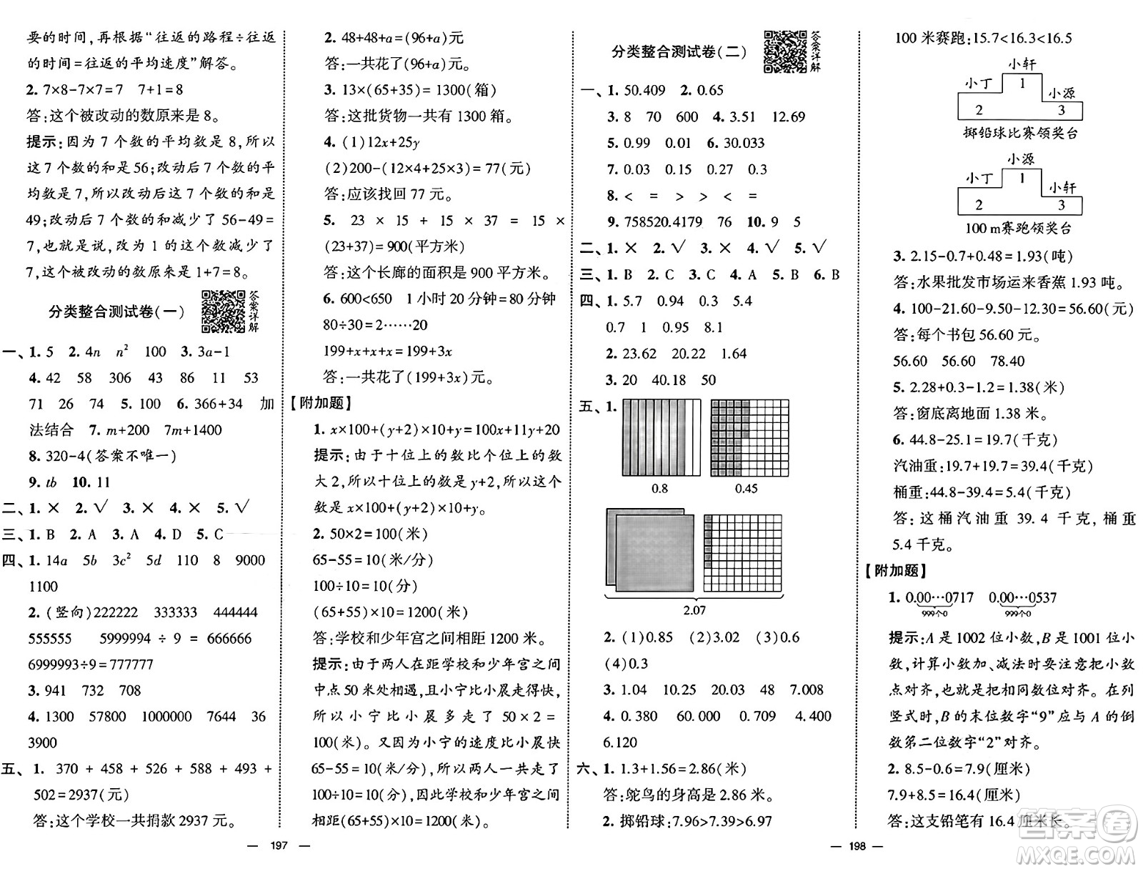 寧夏人民教育出版社2025年春經(jīng)綸學(xué)霸學(xué)霸提優(yōu)大試卷四年級數(shù)學(xué)下冊青島版答案