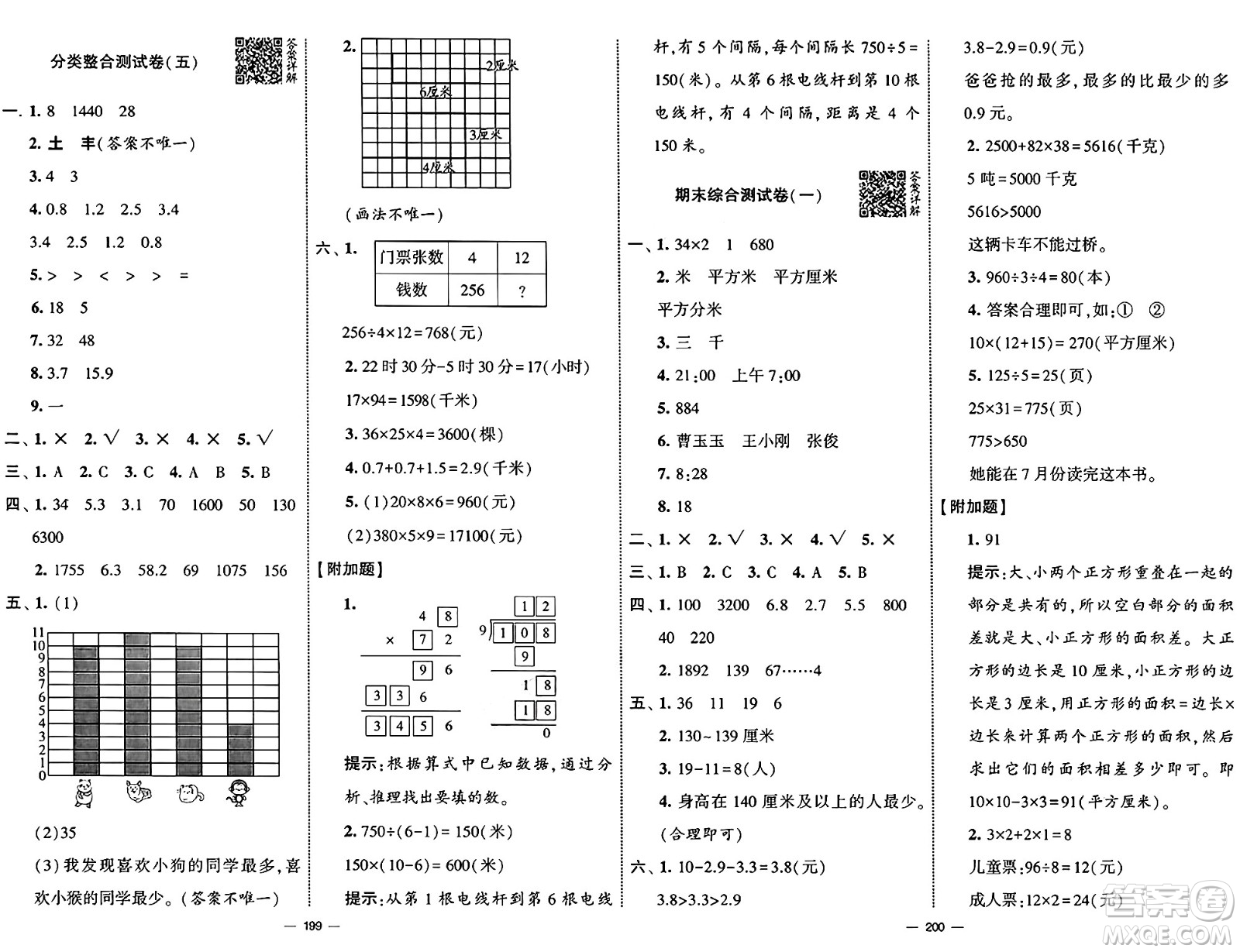 寧夏人民教育出版社2025年春經(jīng)綸學(xué)霸學(xué)霸提優(yōu)大試卷三年級(jí)數(shù)學(xué)下冊(cè)青島版答案