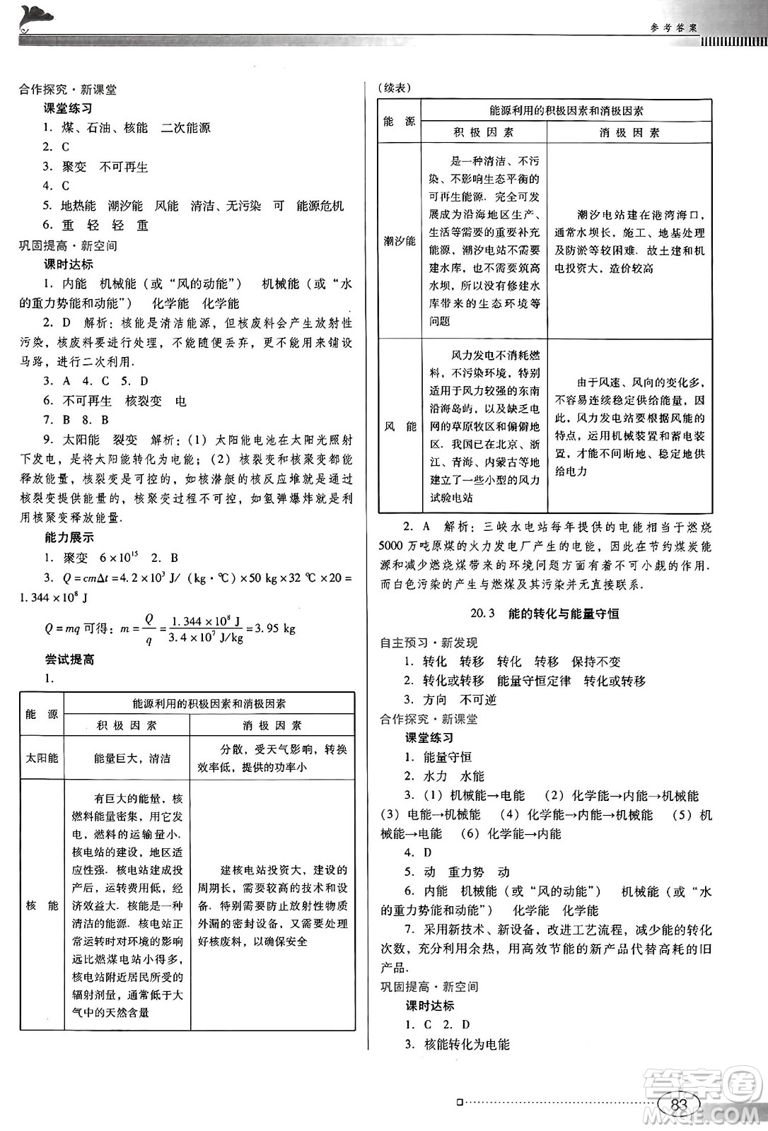廣東教育出版社2025年春南方新課堂金牌學(xué)案九年級(jí)物理下冊(cè)滬粵版答案
