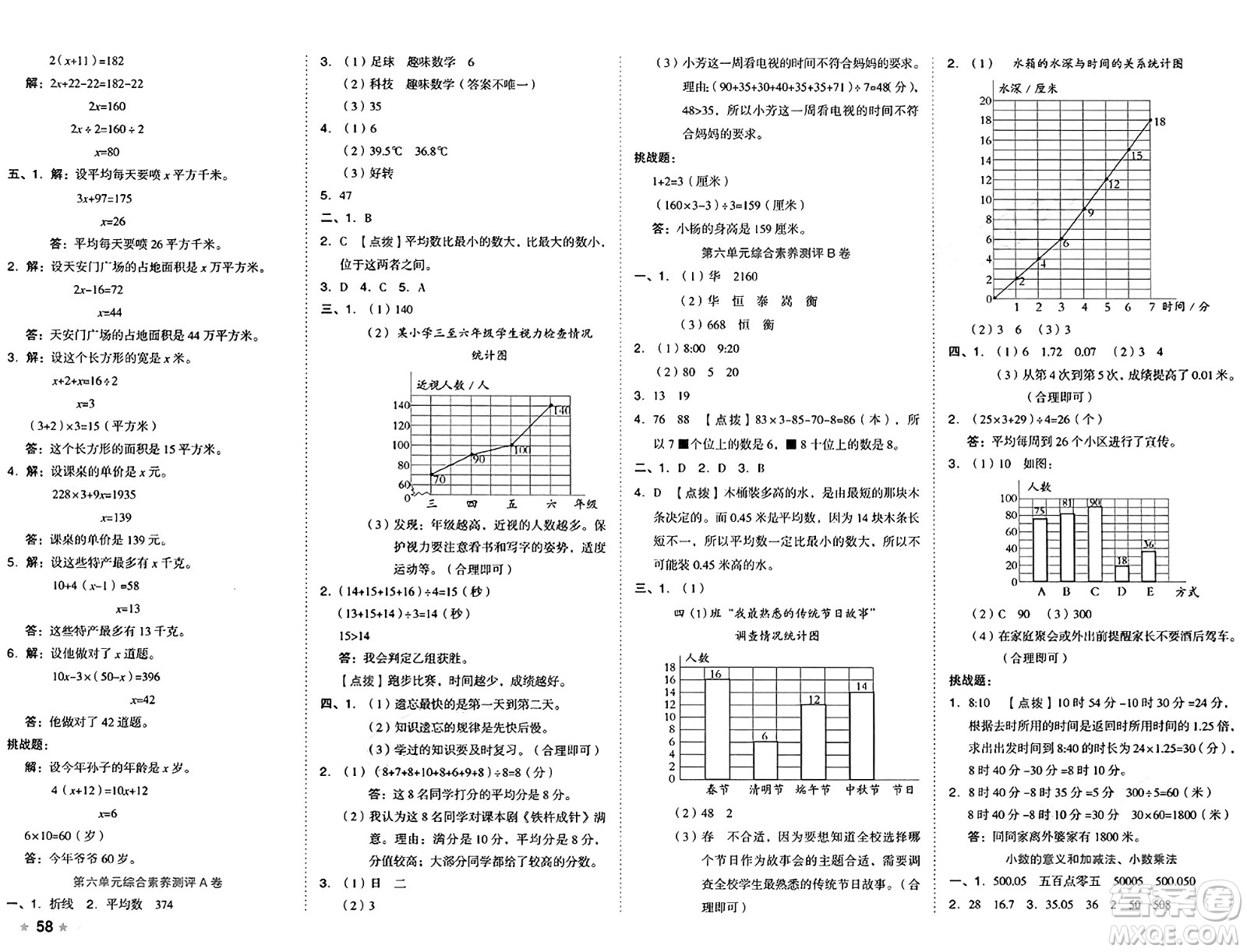 吉林教育出版社2025年春榮德基好卷四年級數(shù)學(xué)下冊北師大版答案