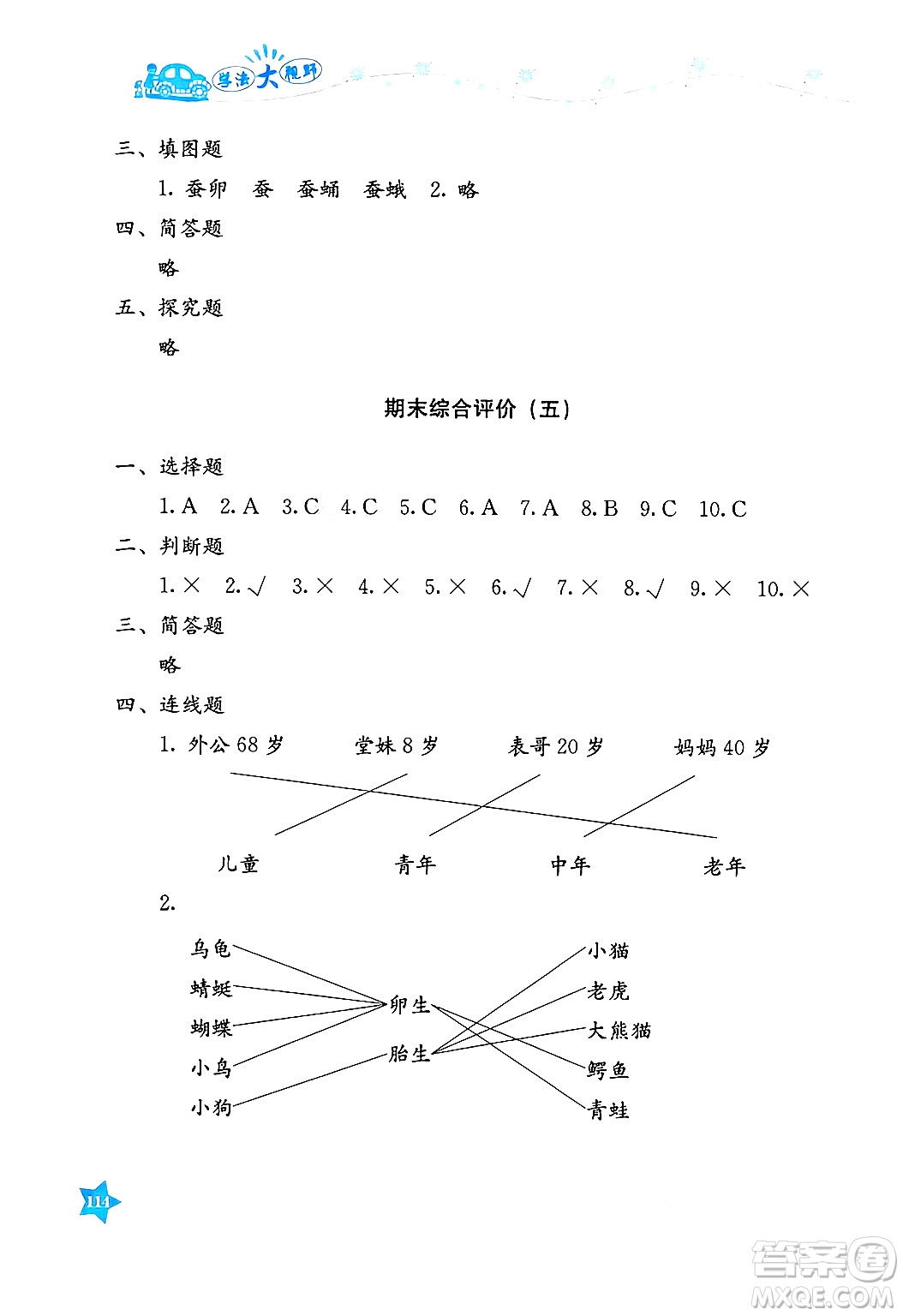 湖南教育出版社2025年春學法大視野三年級科學下冊教科版答案