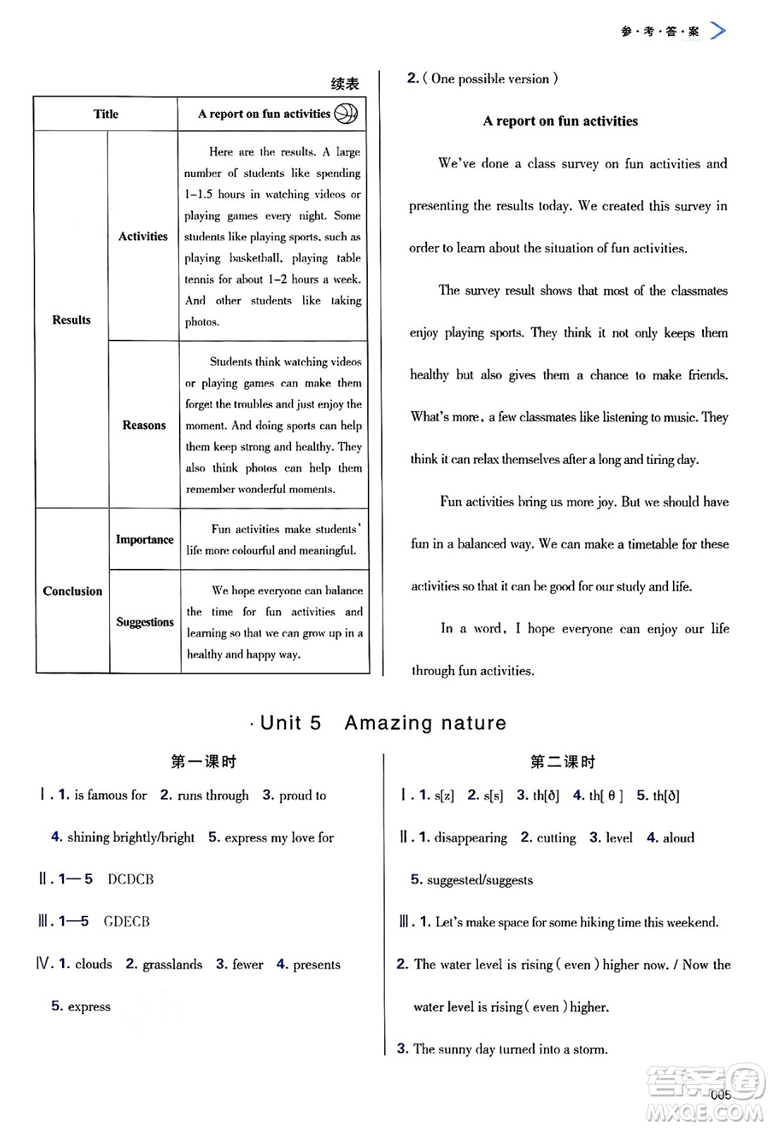 天津教育出版社2025年春學習質(zhì)量監(jiān)測七年級英語下冊外研版答案