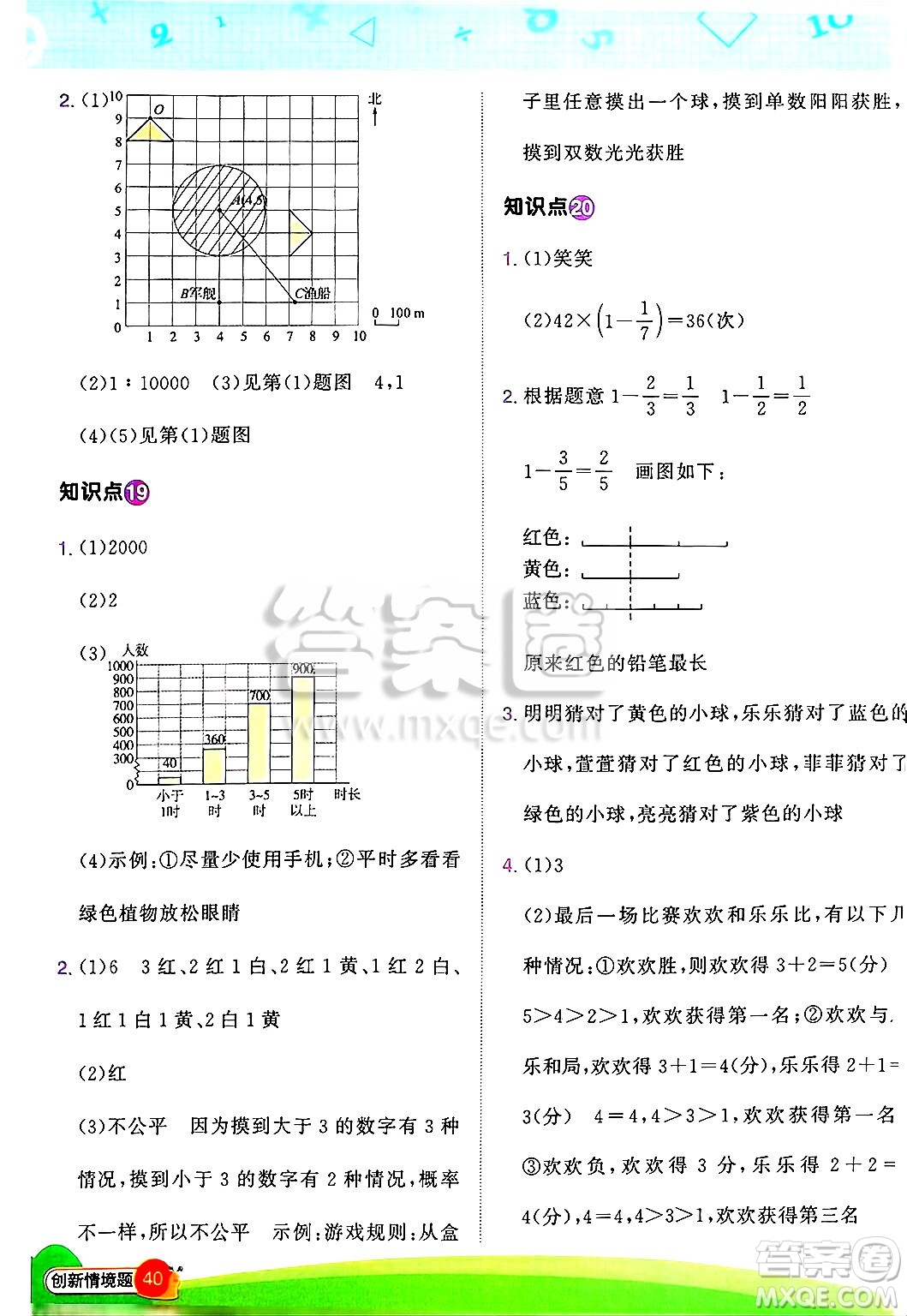 江西教育出版社2025年春陽光同學(xué)計算小達(dá)人六年級數(shù)學(xué)下冊北師大版四川專版答案