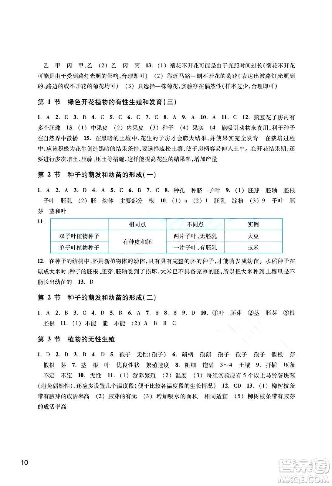 浙江教育出版社2025年春科學(xué)作業(yè)本七年級(jí)科學(xué)下冊(cè)華師版答案