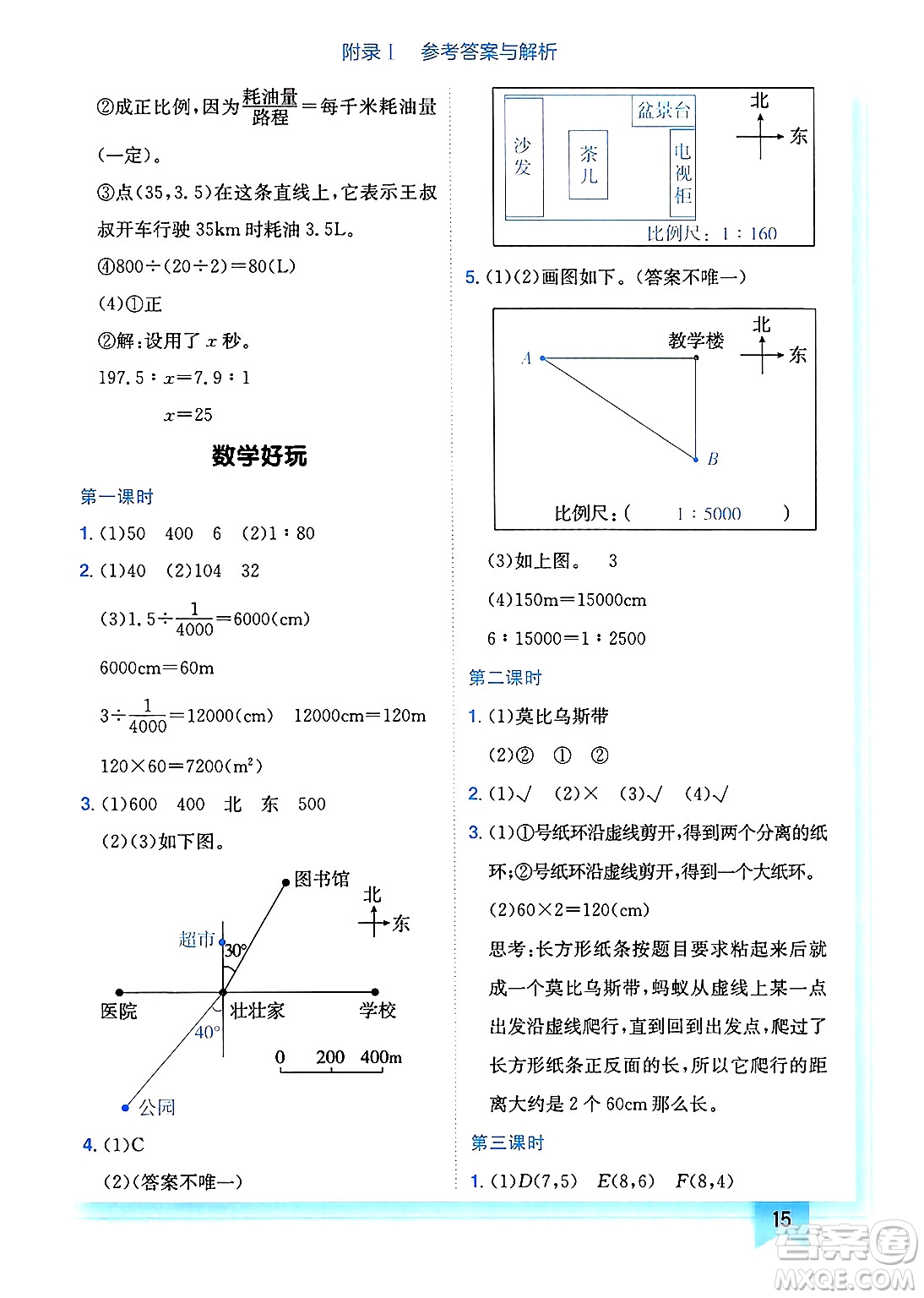 龍門書局2025年春黃岡小狀元作業(yè)本六年級數(shù)學(xué)下冊北師大版廣東專版答案