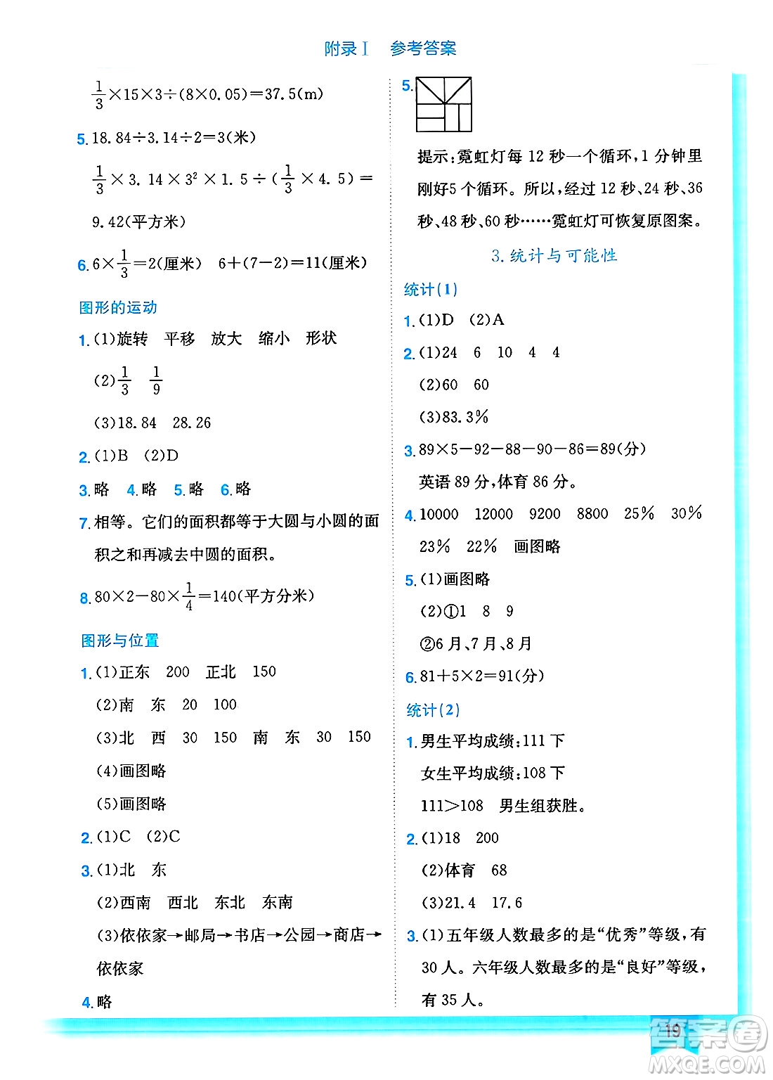 龍門書局2025年春黃岡小狀元作業(yè)本六年級(jí)數(shù)學(xué)下冊(cè)江蘇版答案