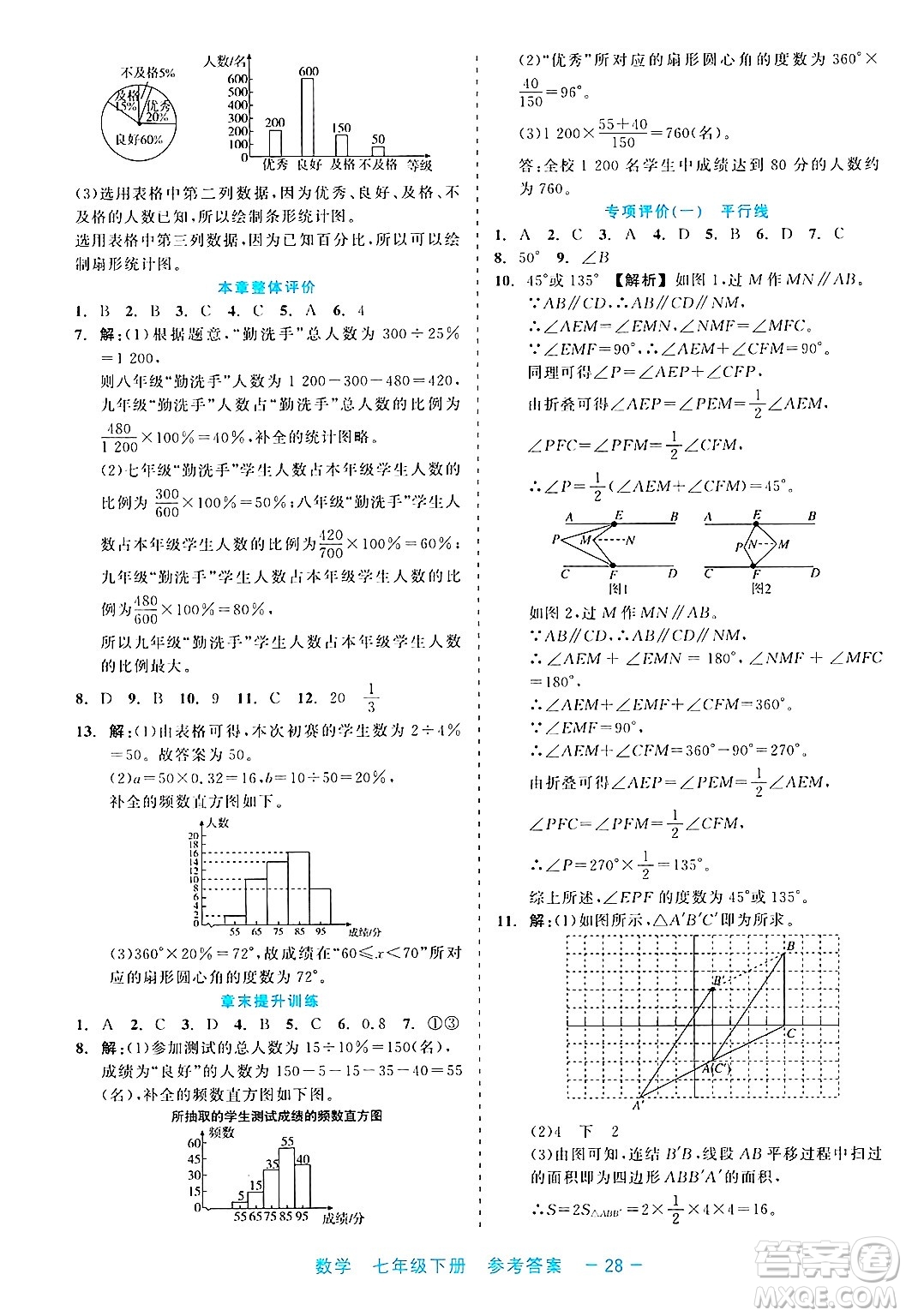 浙江工商大學出版社2025年春良品書業(yè)精彩練習就練這一本七年級數(shù)學下冊通用版答案