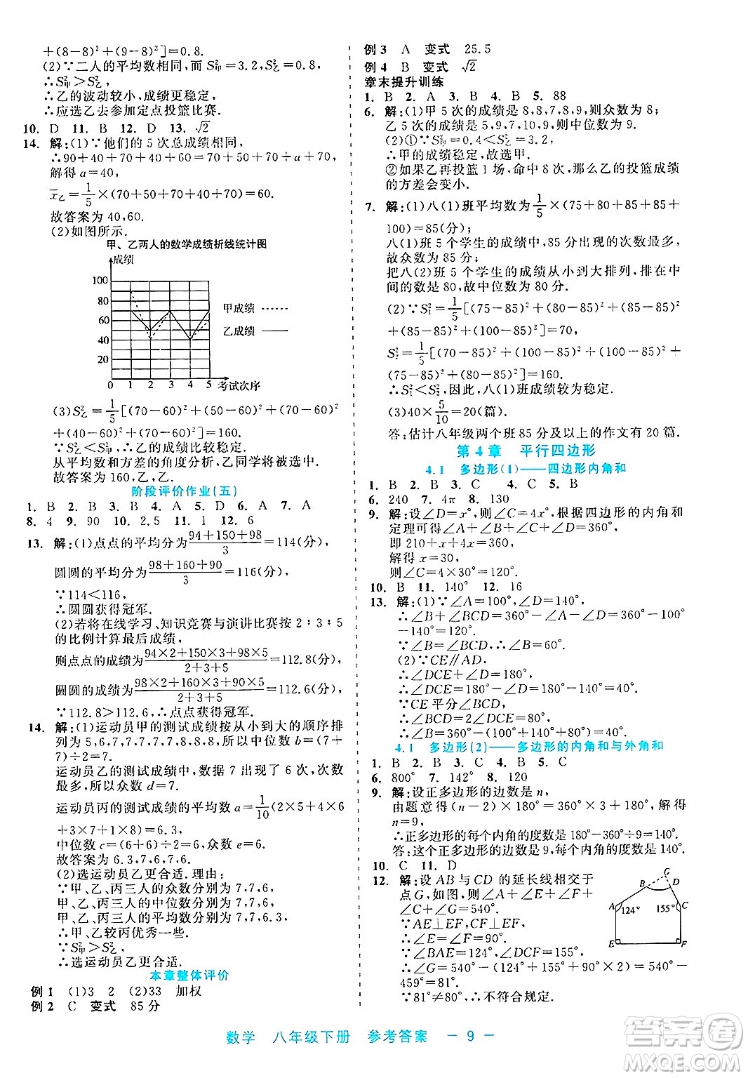 浙江工商大學(xué)出版社2025年春良品書業(yè)精彩練習(xí)就練這一本八年級(jí)數(shù)學(xué)下冊通用版答案