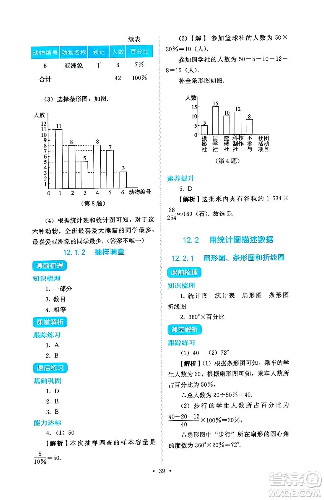 人民教育出版社2025年春人教金學(xué)典同步練習(xí)冊同步解析與測評七年級數(shù)學(xué)下冊人教版答案