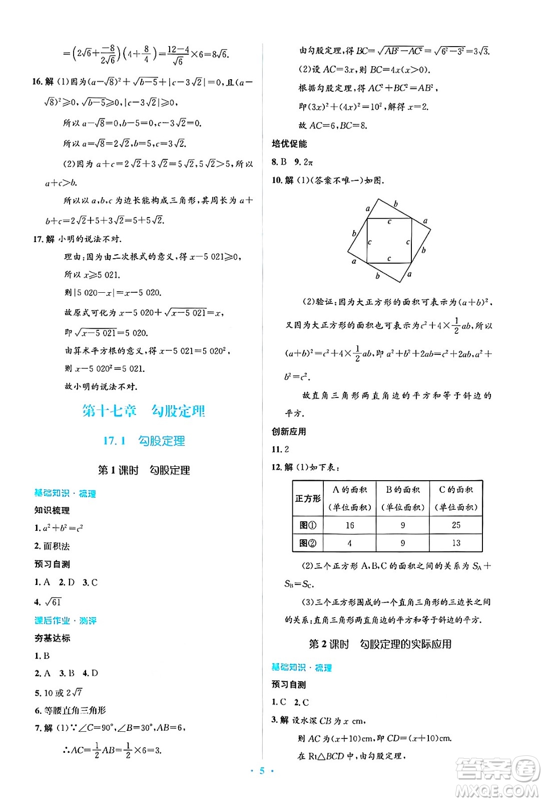 人民教育出版社2025年春人教金學典同步解析與測評學練考八年級數(shù)學下冊人教版吉林專版答案
