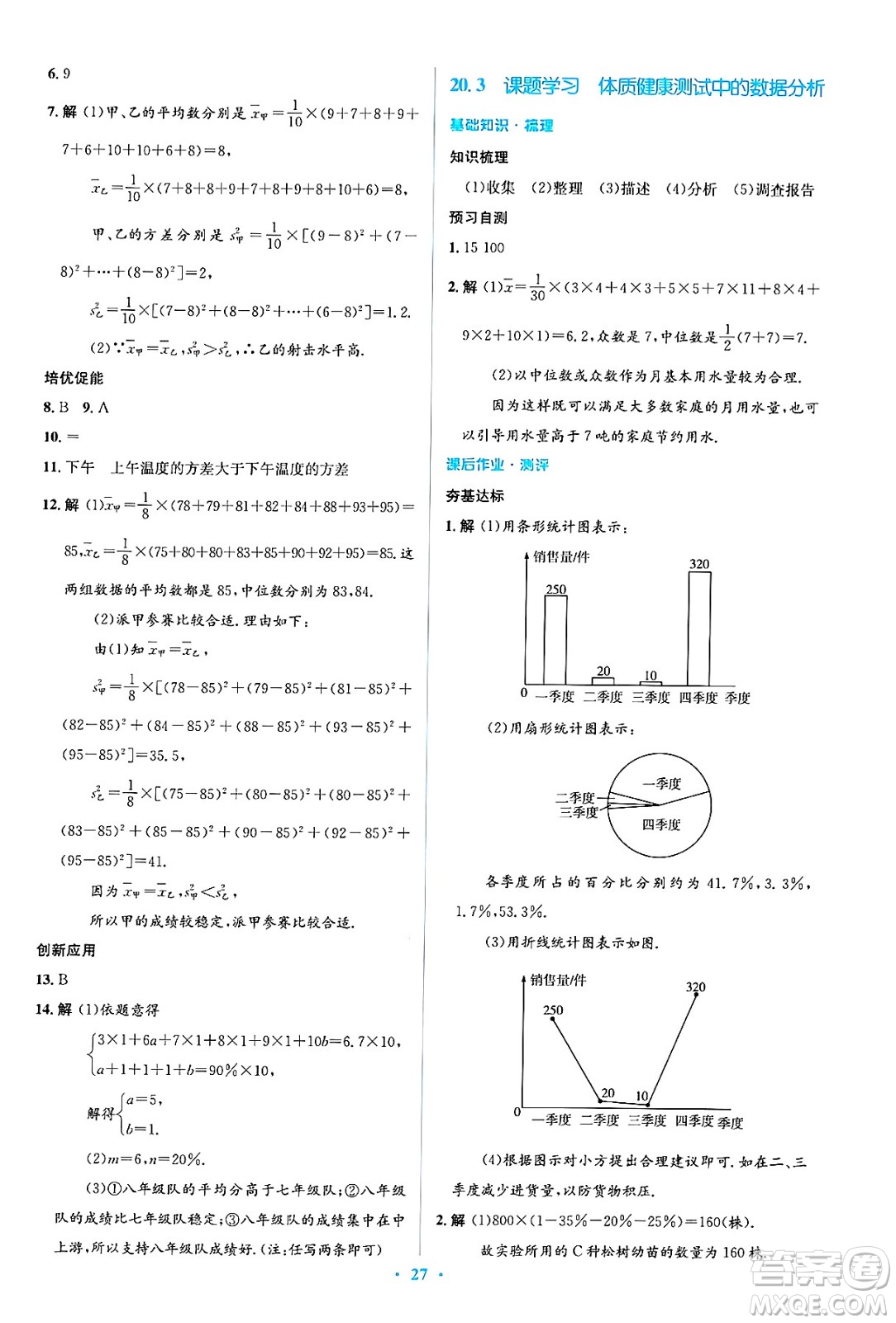 人民教育出版社2025年春人教金學典同步解析與測評學練考八年級數(shù)學下冊人教版吉林專版答案