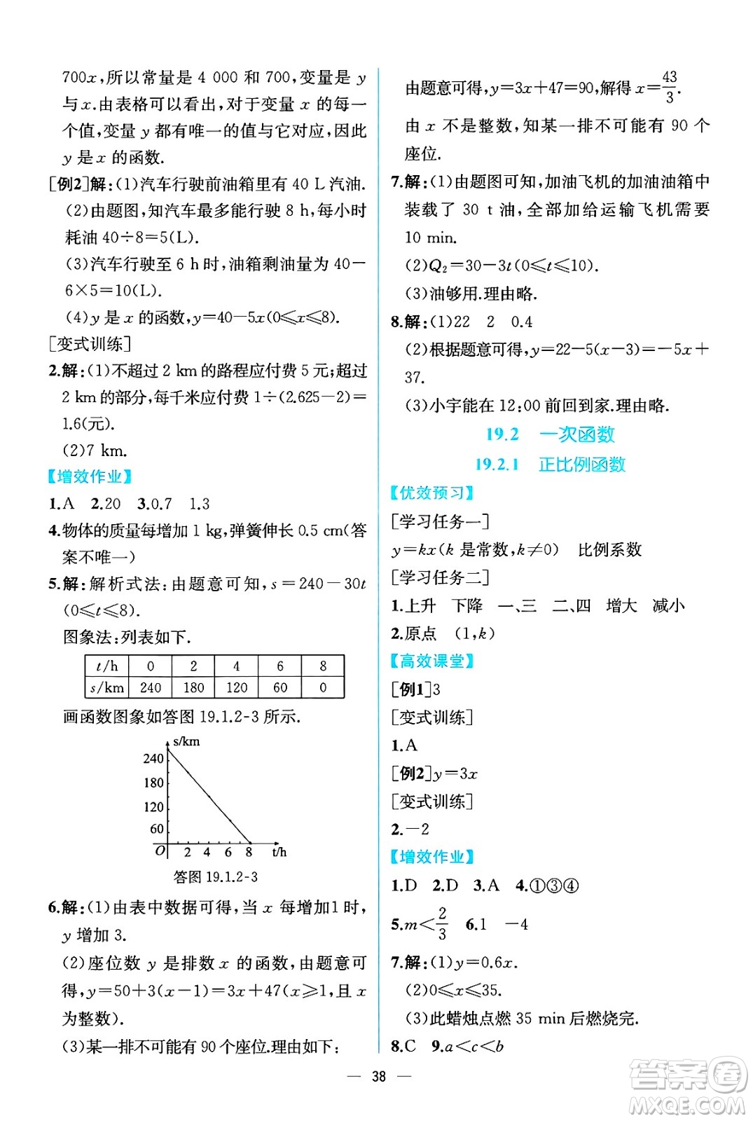 人民教育出版社2025年春人教金學(xué)典同步練習(xí)冊同步解析與測評八年級數(shù)學(xué)下冊人教版云南專版答案