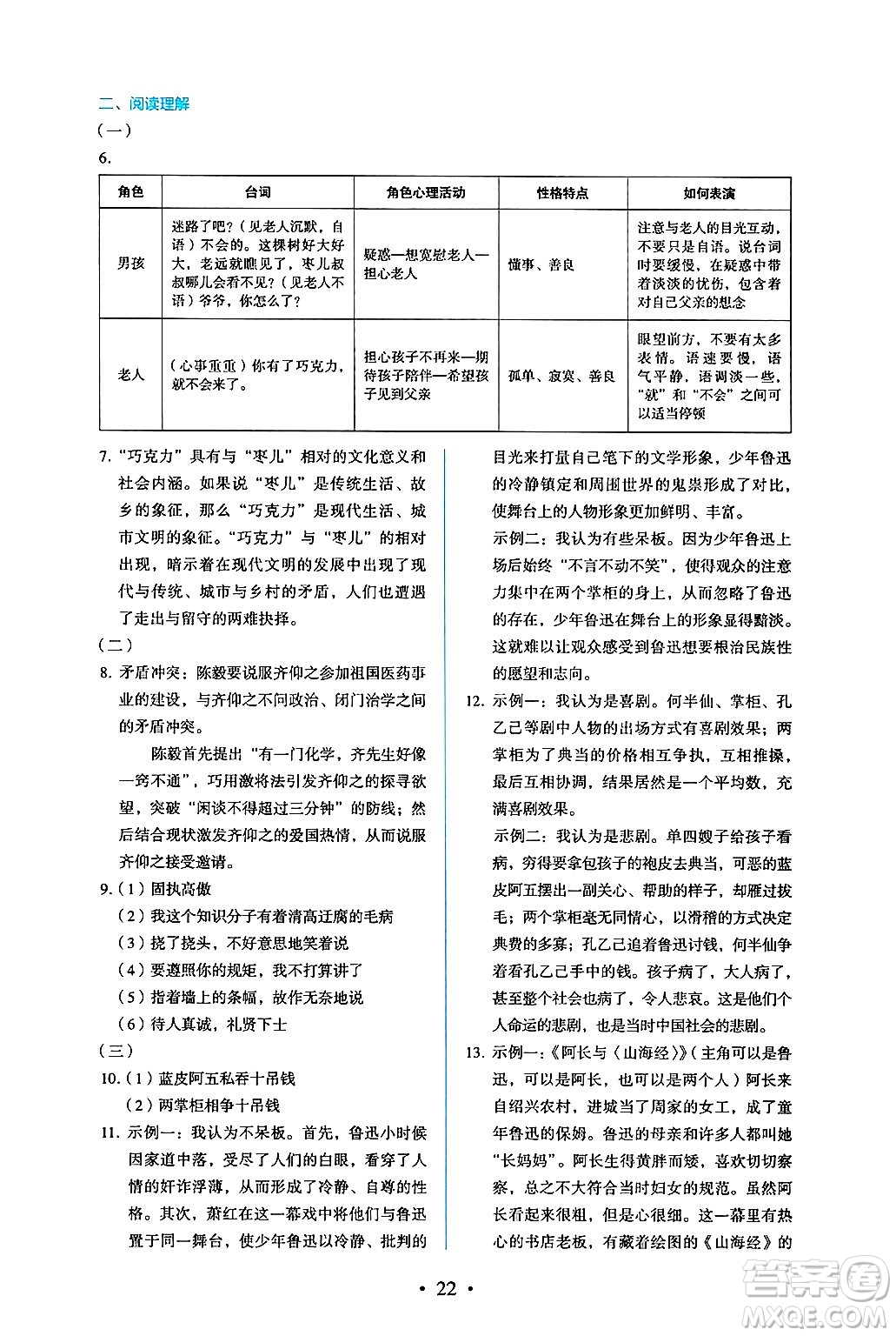 人民教育出版社2025年春人教金學(xué)典同步練習(xí)冊(cè)同步解析與測(cè)評(píng)九年級(jí)語(yǔ)文下冊(cè)人教版答案