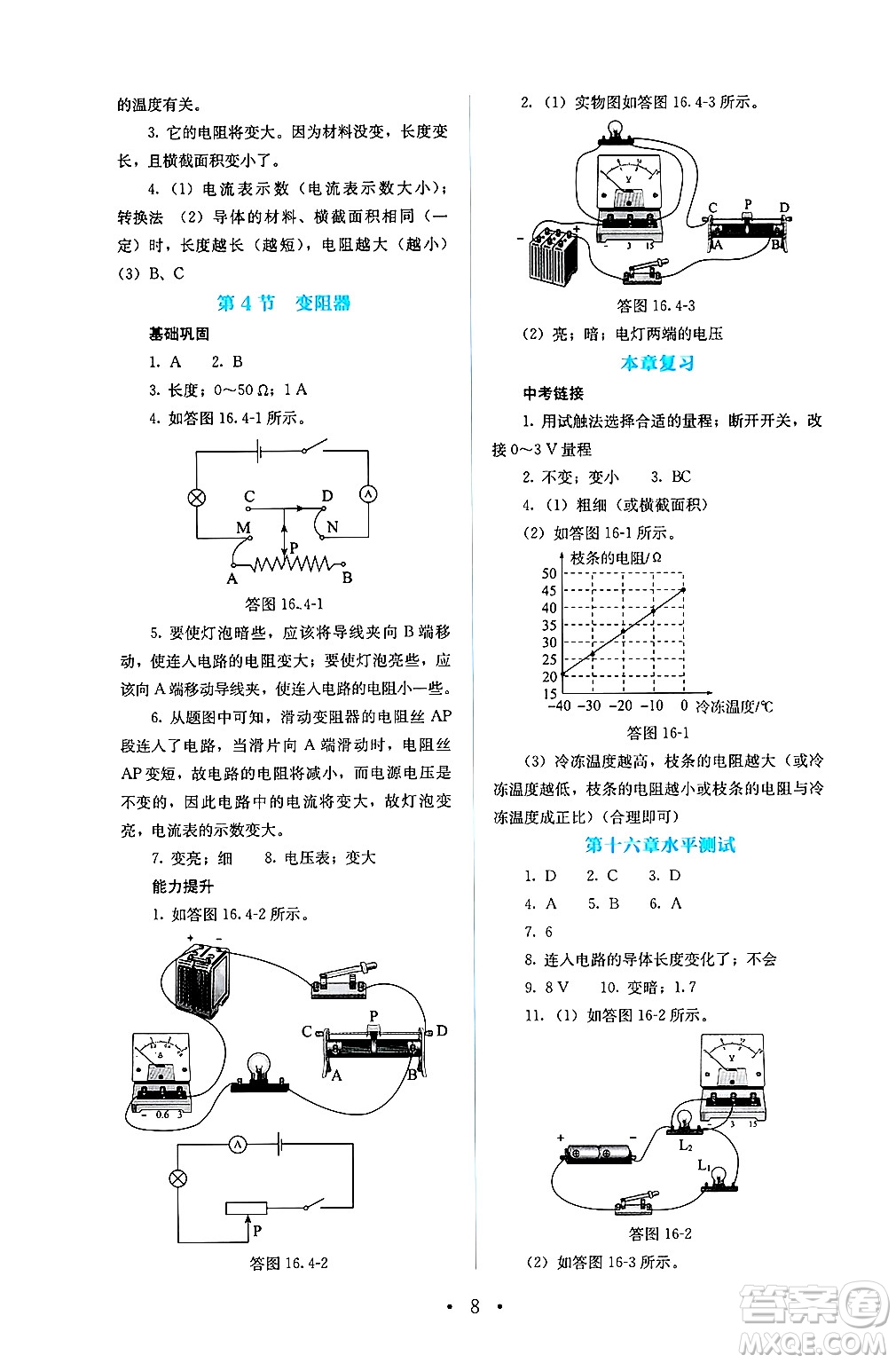 人民教育出版社2025年春人教金學(xué)典同步練習(xí)冊(cè)同步解析與測(cè)評(píng)九年級(jí)物理下冊(cè)人教版答案