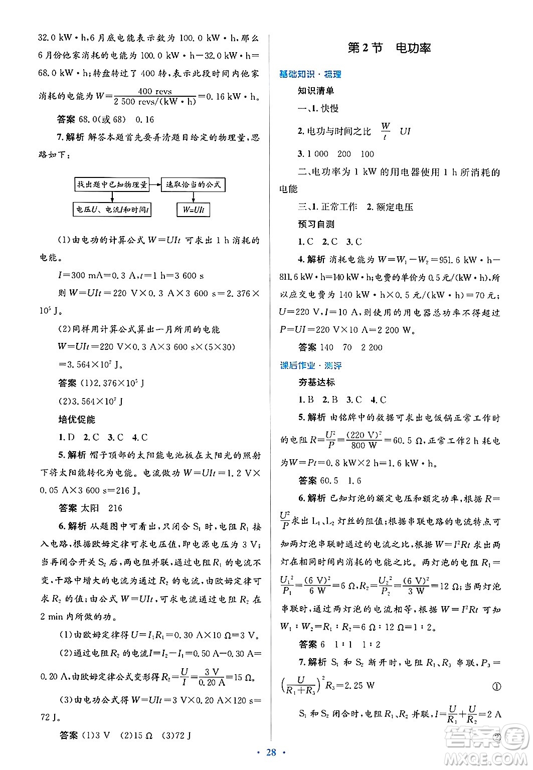 人民教育出版社2025年春人教金學(xué)典同步解析與測(cè)評(píng)學(xué)練考九年級(jí)物理下冊(cè)人教版答案