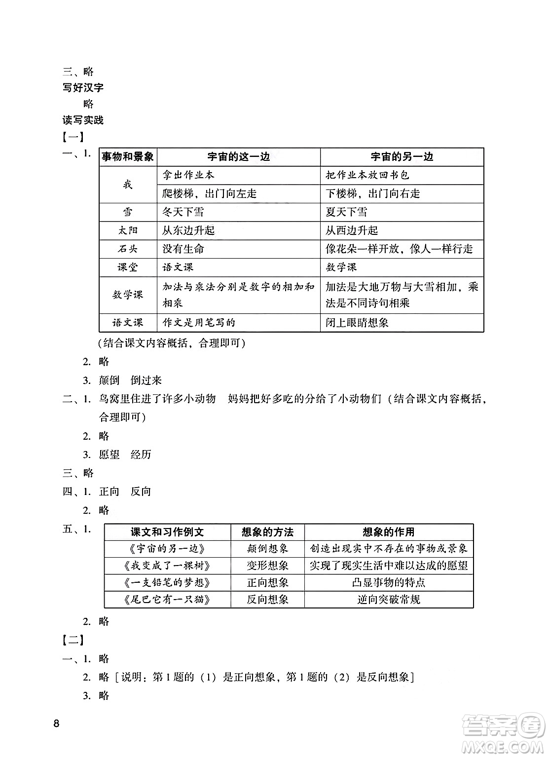 廣州出版社2025年春陽光學(xué)業(yè)評價(jià)三年級語文下冊人教版答案