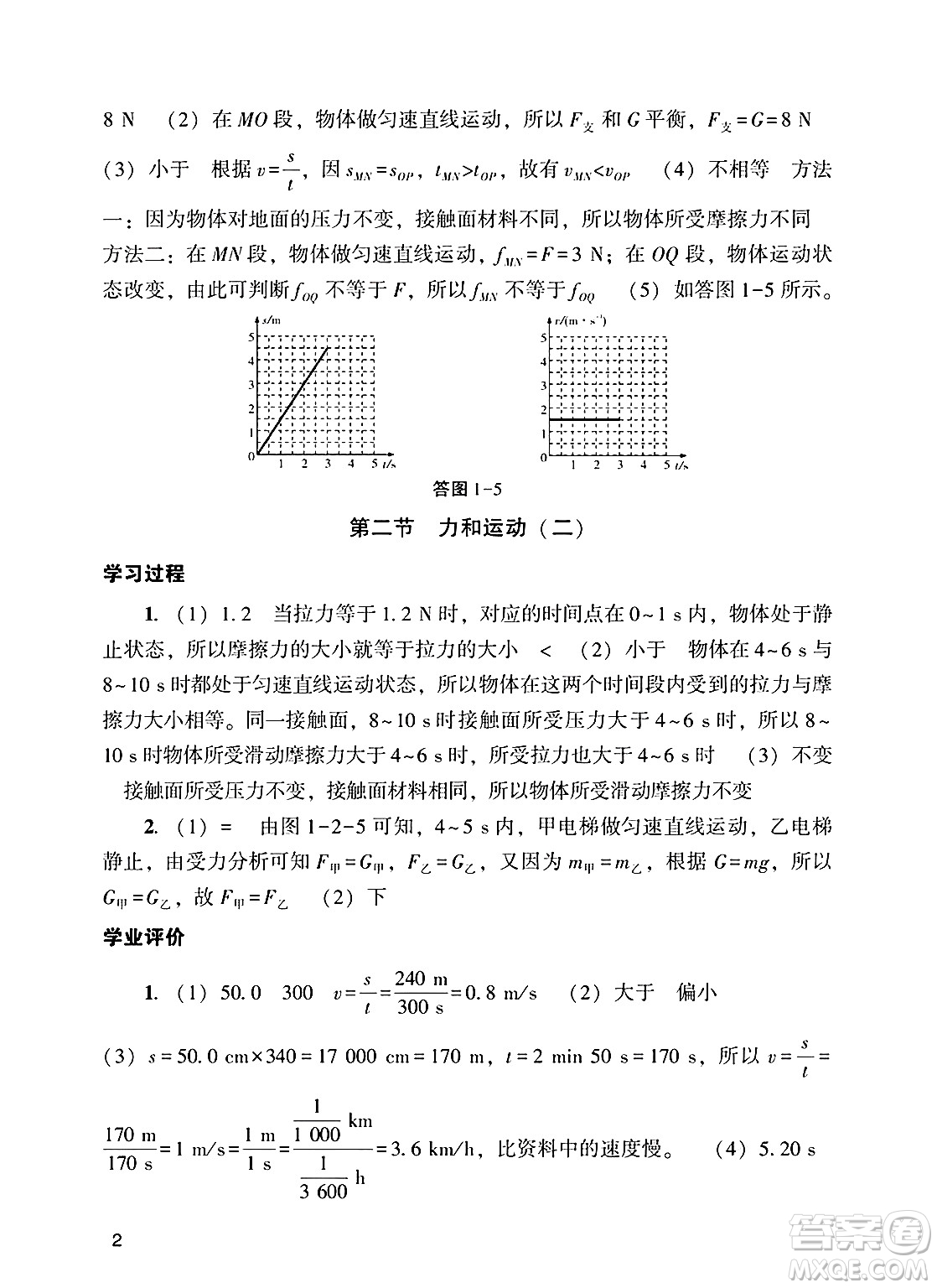 廣州出版社2025年春陽(yáng)光學(xué)業(yè)評(píng)價(jià)九年級(jí)物理下冊(cè)人教版答案