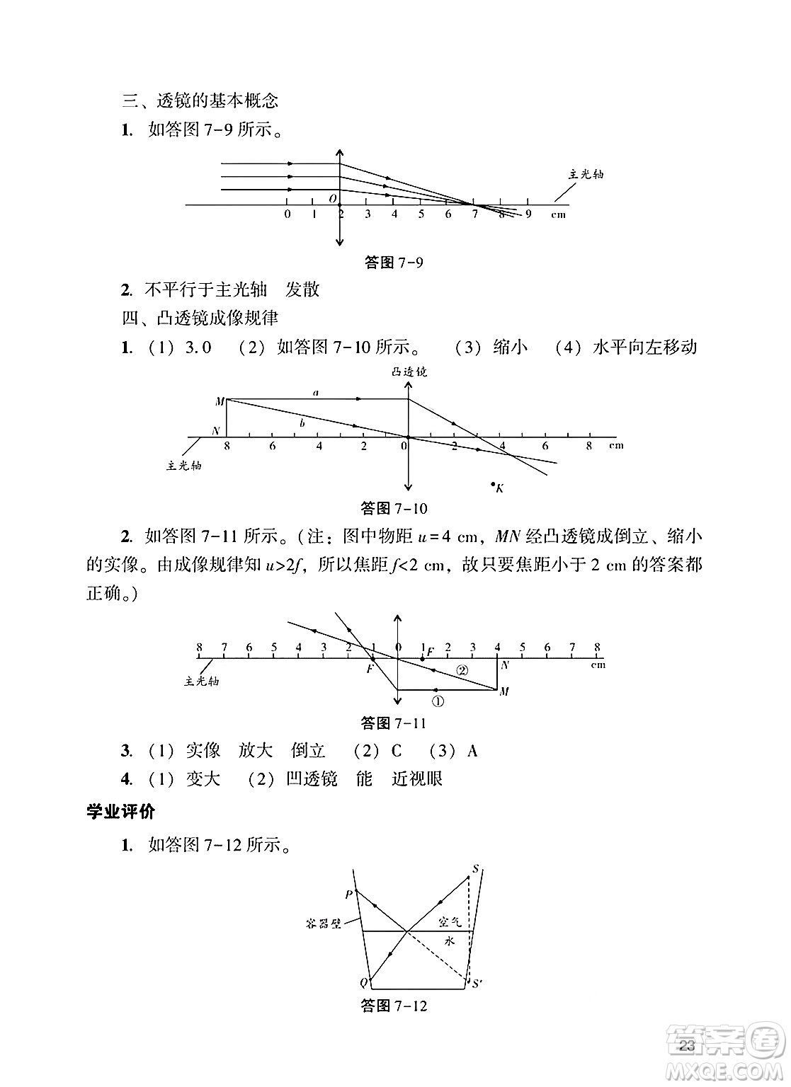 廣州出版社2025年春陽(yáng)光學(xué)業(yè)評(píng)價(jià)九年級(jí)物理下冊(cè)人教版答案