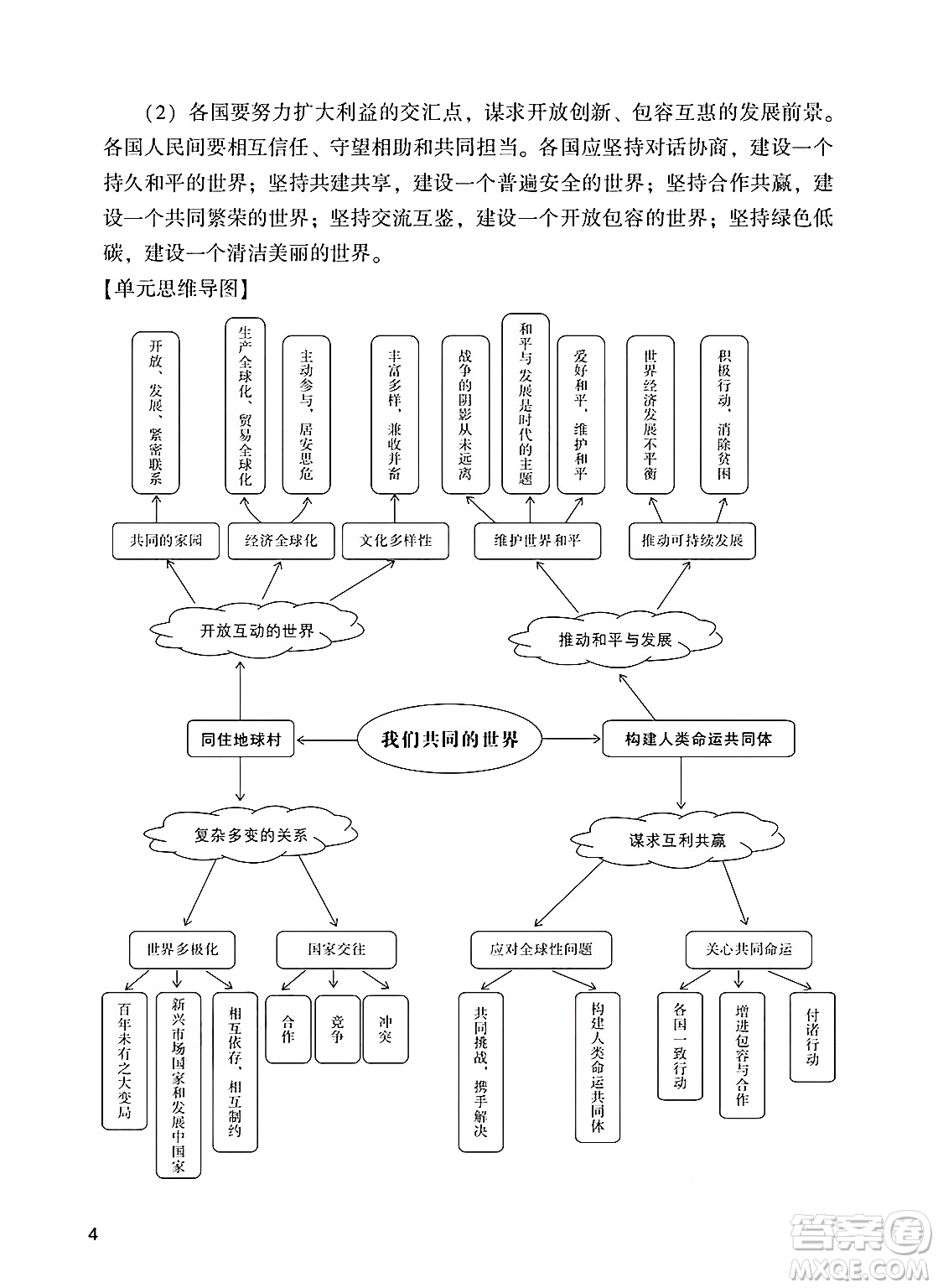 廣州出版社2025年春陽光學(xué)業(yè)評價九年級道德與法治下冊人教版答案