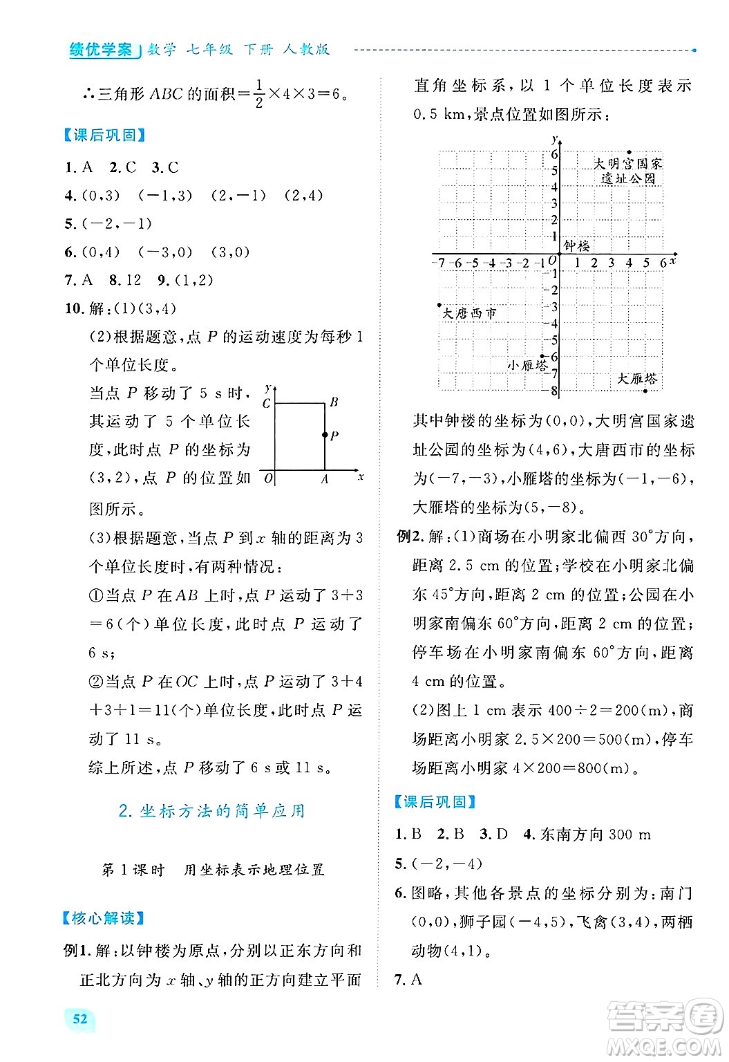 陜西師范大學(xué)出版總社有限公司2025年春績(jī)優(yōu)學(xué)案七年級(jí)數(shù)學(xué)下冊(cè)人教版答案