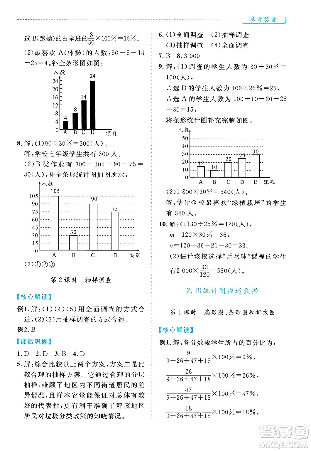 陜西師范大學(xué)出版總社有限公司2025年春績(jī)優(yōu)學(xué)案七年級(jí)數(shù)學(xué)下冊(cè)人教版答案