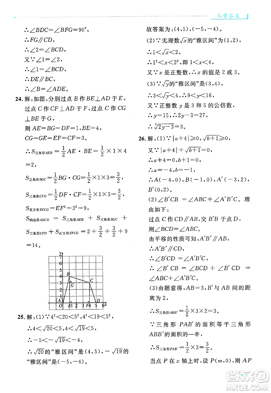 陜西師范大學(xué)出版總社有限公司2025年春績(jī)優(yōu)學(xué)案七年級(jí)數(shù)學(xué)下冊(cè)人教版答案