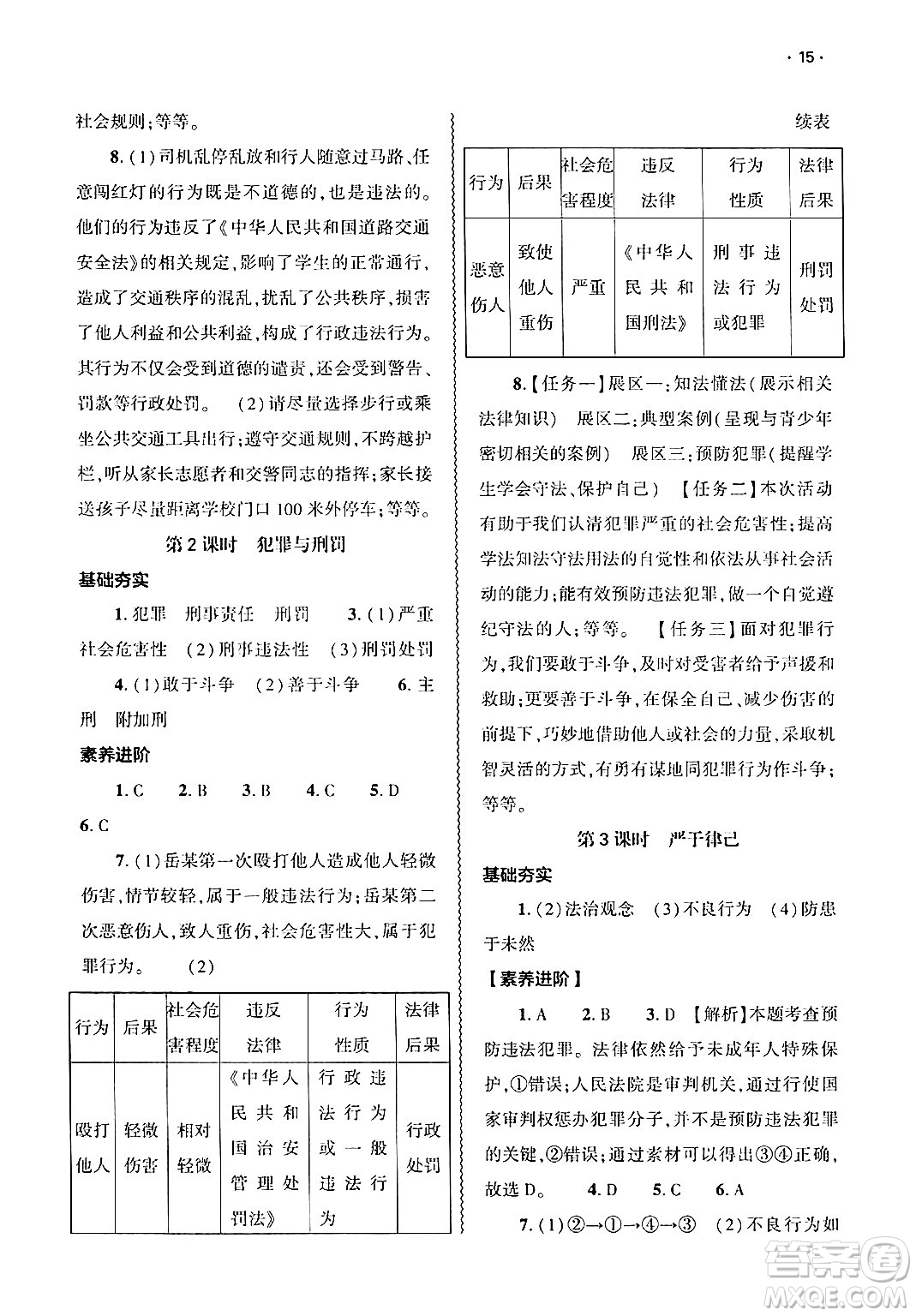 大象出版社2025年春基礎(chǔ)訓(xùn)練七年級(jí)道德與法治下冊(cè)部編版答案