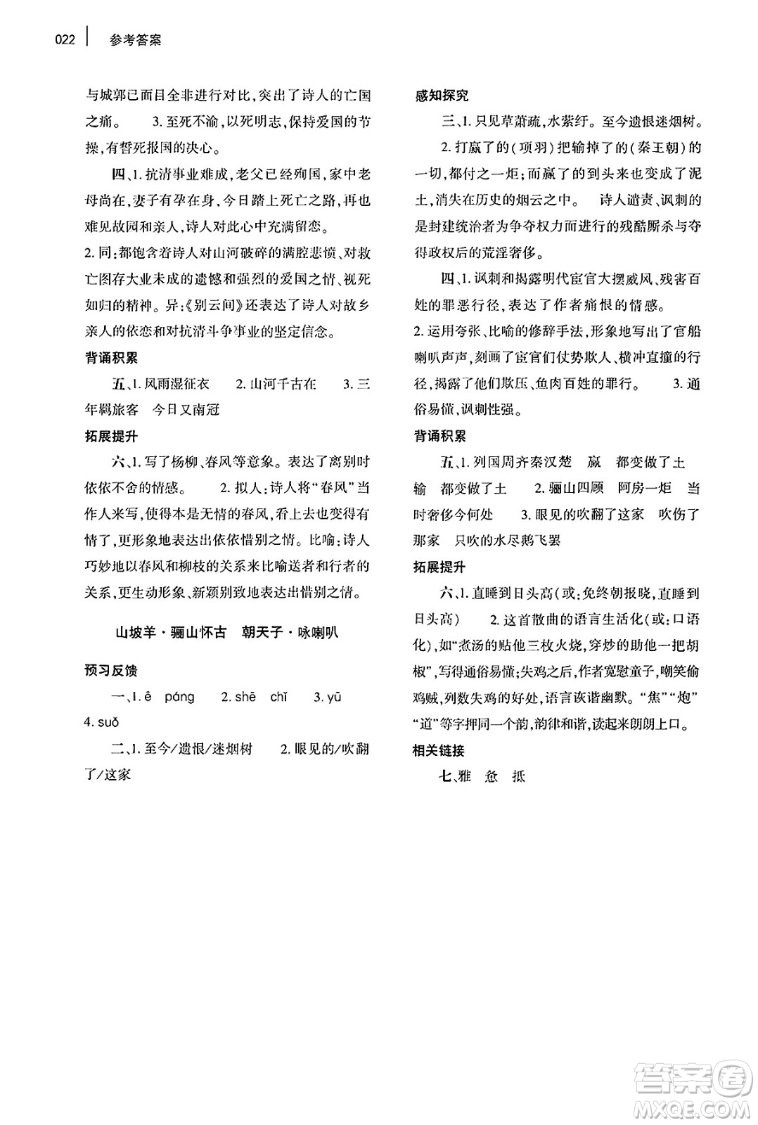 大象出版社2025年春基礎(chǔ)訓(xùn)練九年級(jí)語文下冊(cè)人教版答案