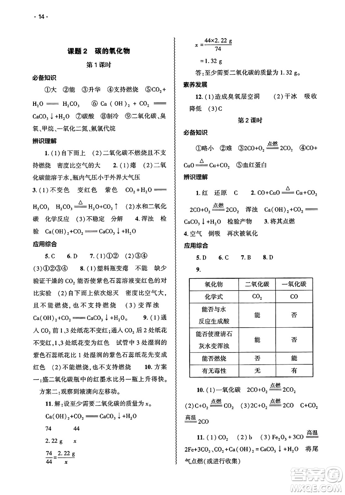 大象出版社2025年春基礎(chǔ)訓(xùn)練九年級(jí)化學(xué)下冊(cè)人教版答案