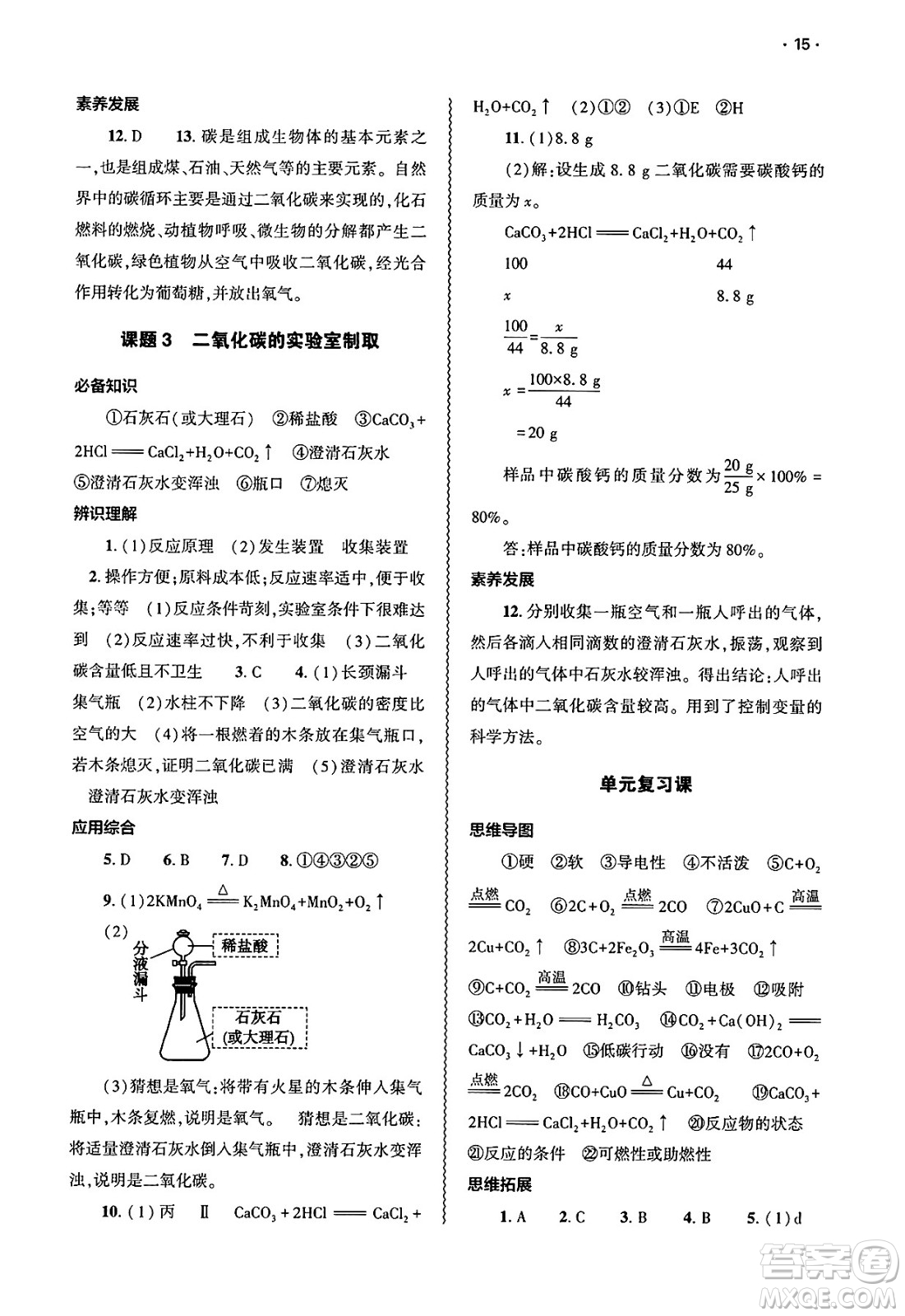 大象出版社2025年春基礎(chǔ)訓(xùn)練九年級(jí)化學(xué)下冊(cè)人教版答案