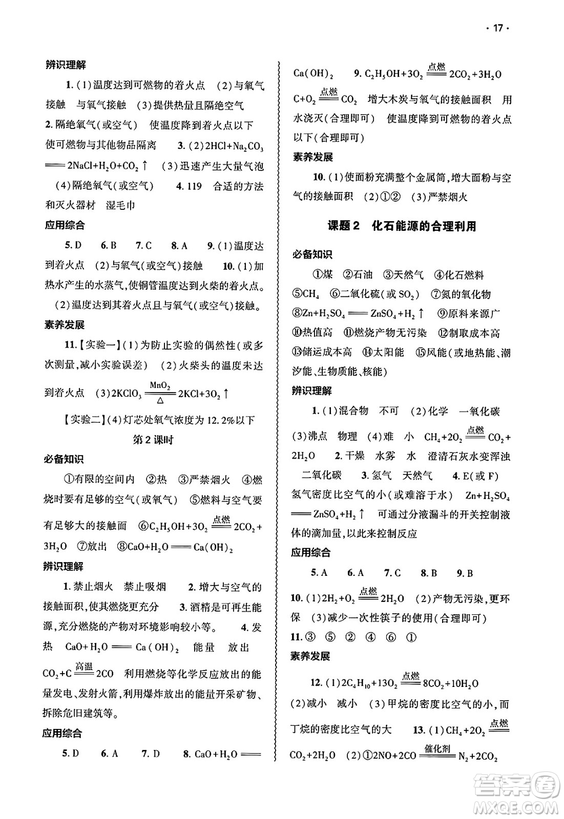 大象出版社2025年春基礎(chǔ)訓(xùn)練九年級(jí)化學(xué)下冊(cè)人教版答案