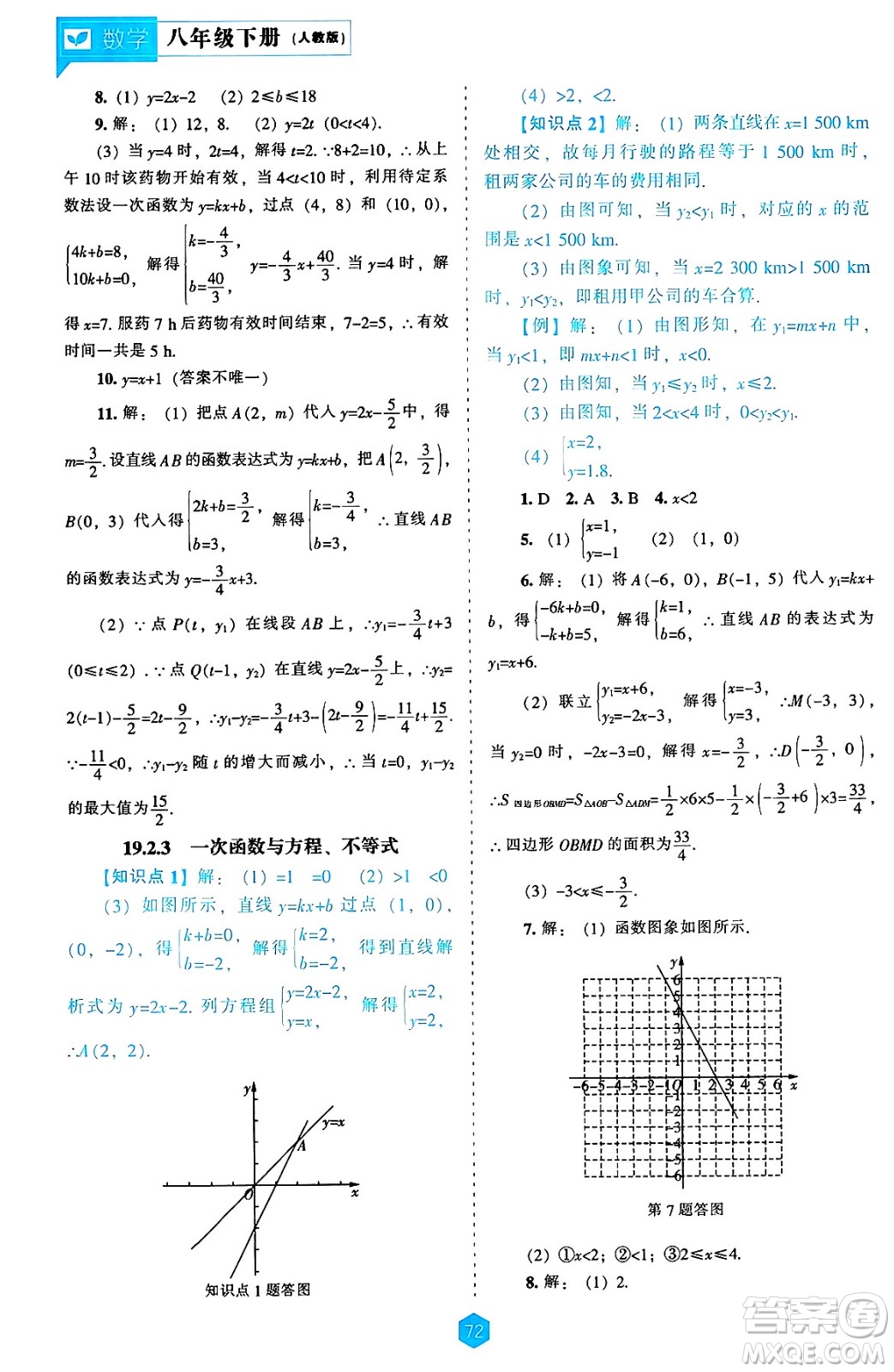 遼海出版社2025年春新課程能力培養(yǎng)八年級(jí)數(shù)學(xué)下冊(cè)人教版答案