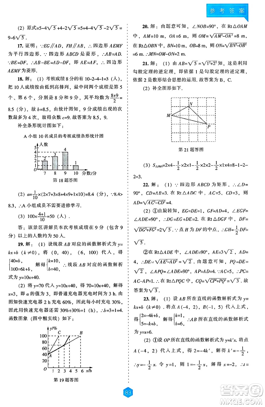 遼海出版社2025年春新課程能力培養(yǎng)八年級(jí)數(shù)學(xué)下冊(cè)人教版答案