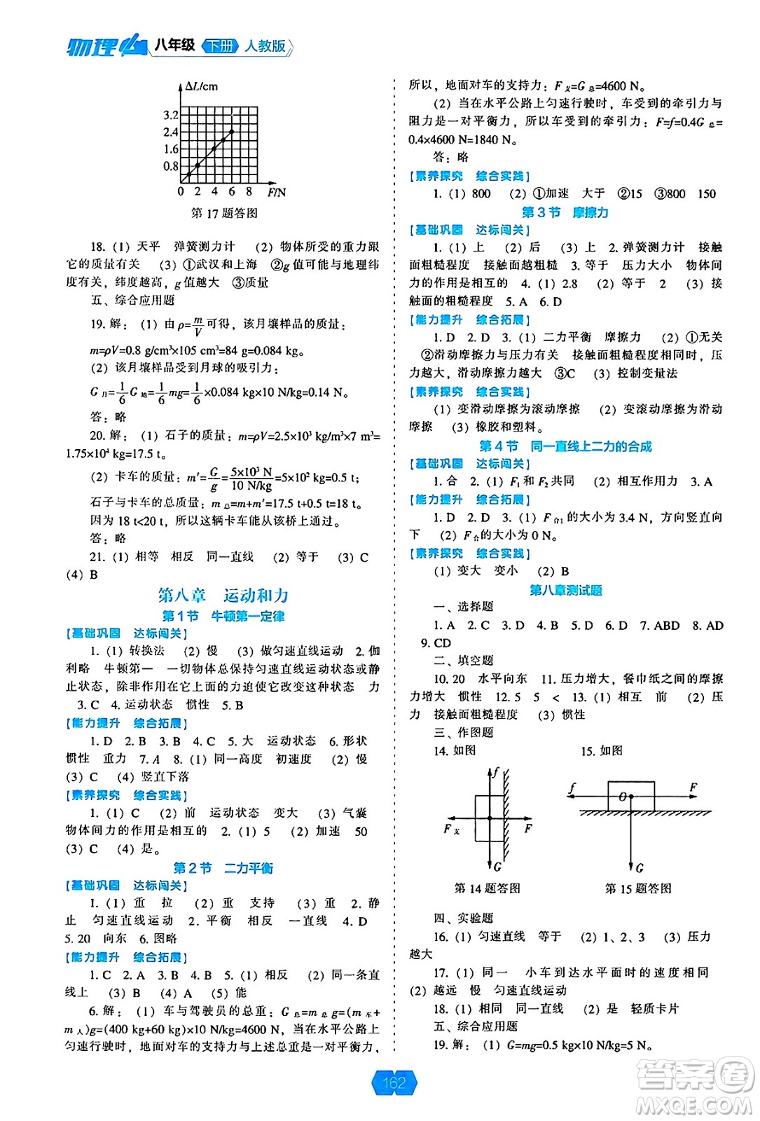 遼海出版社2025年春新課程能力培養(yǎng)八年級物理下冊人教版答案