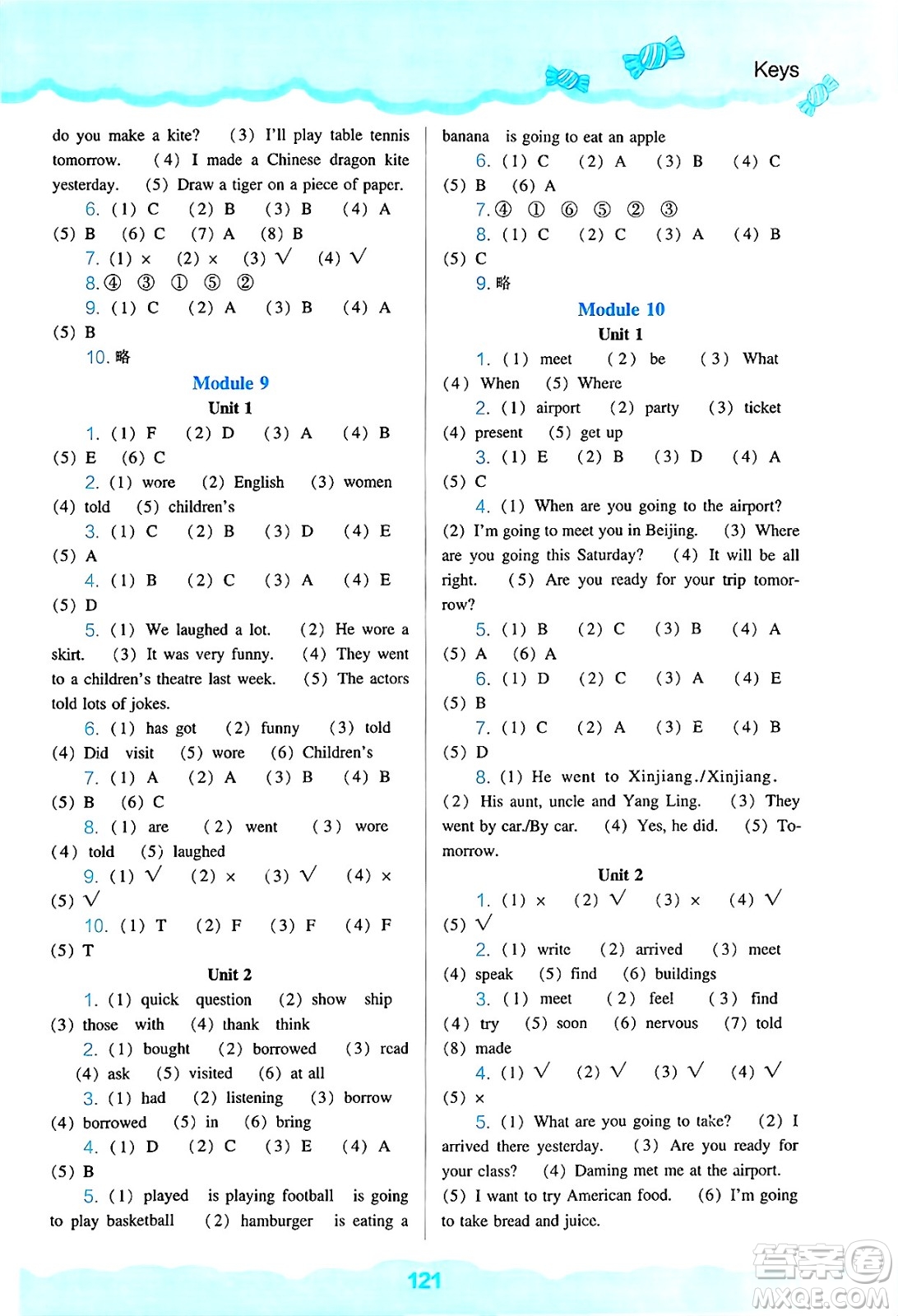 遼海出版社2025年春新課程能力培養(yǎng)五年級(jí)英語(yǔ)下冊(cè)外研版三起點(diǎn)答案