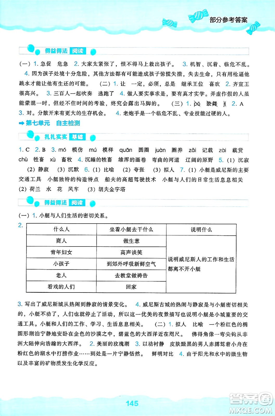 遼海出版社2025年春新課程能力培養(yǎng)五年級語文下冊人教版答案