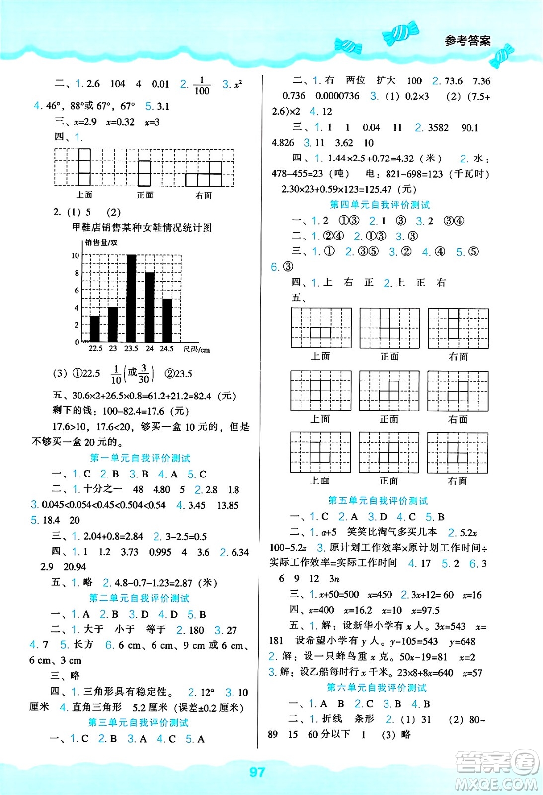 遼海出版社2025年春新課程能力培養(yǎng)四年級數(shù)學下冊北師大版答案