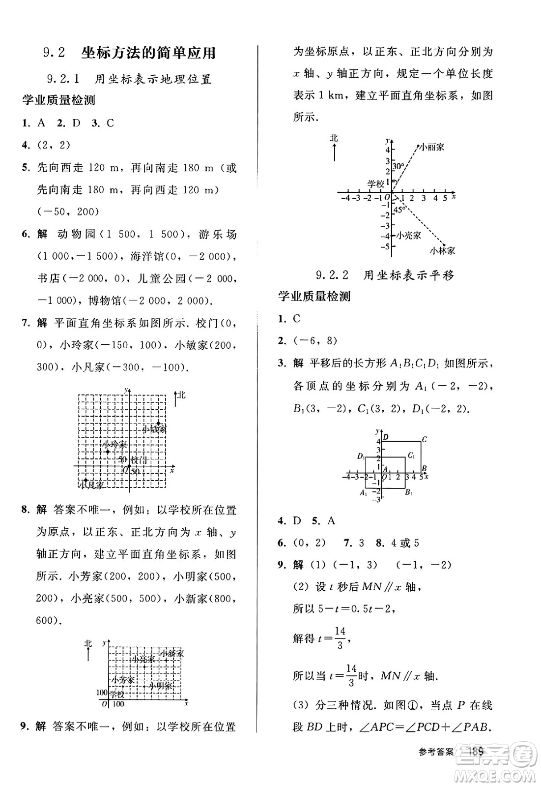 人民教育出版社2025年春初中同步練習冊七年級數學下冊人教版答案