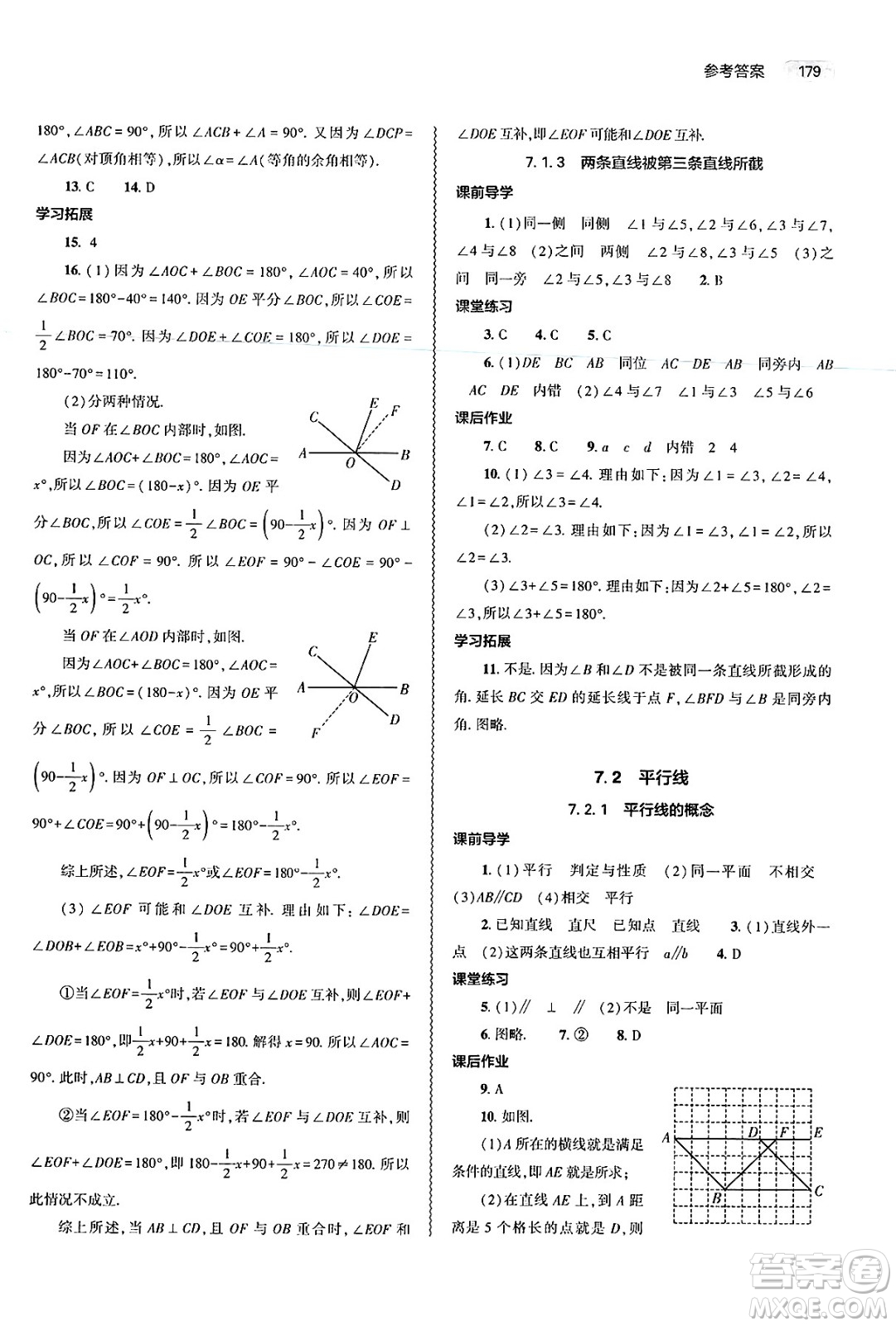 大象出版社2025年春初中同步練習(xí)冊七年級數(shù)學(xué)下冊人教版山東專版答案