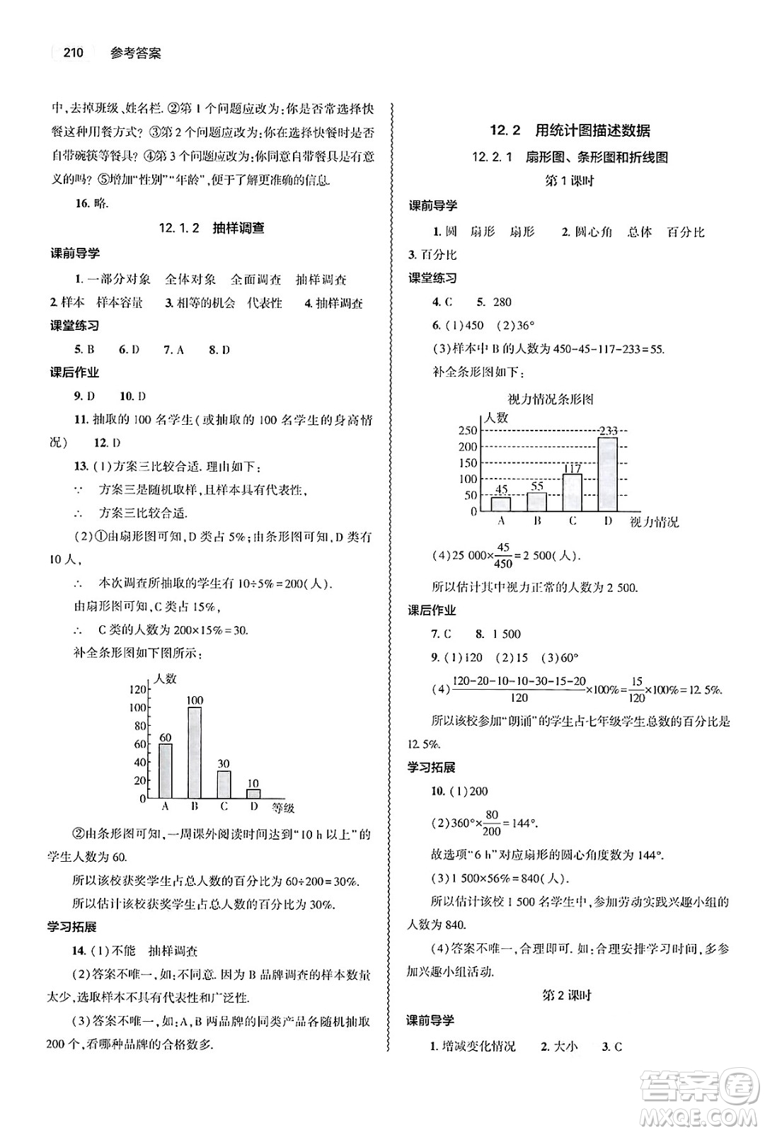 大象出版社2025年春初中同步練習(xí)冊七年級數(shù)學(xué)下冊人教版山東專版答案