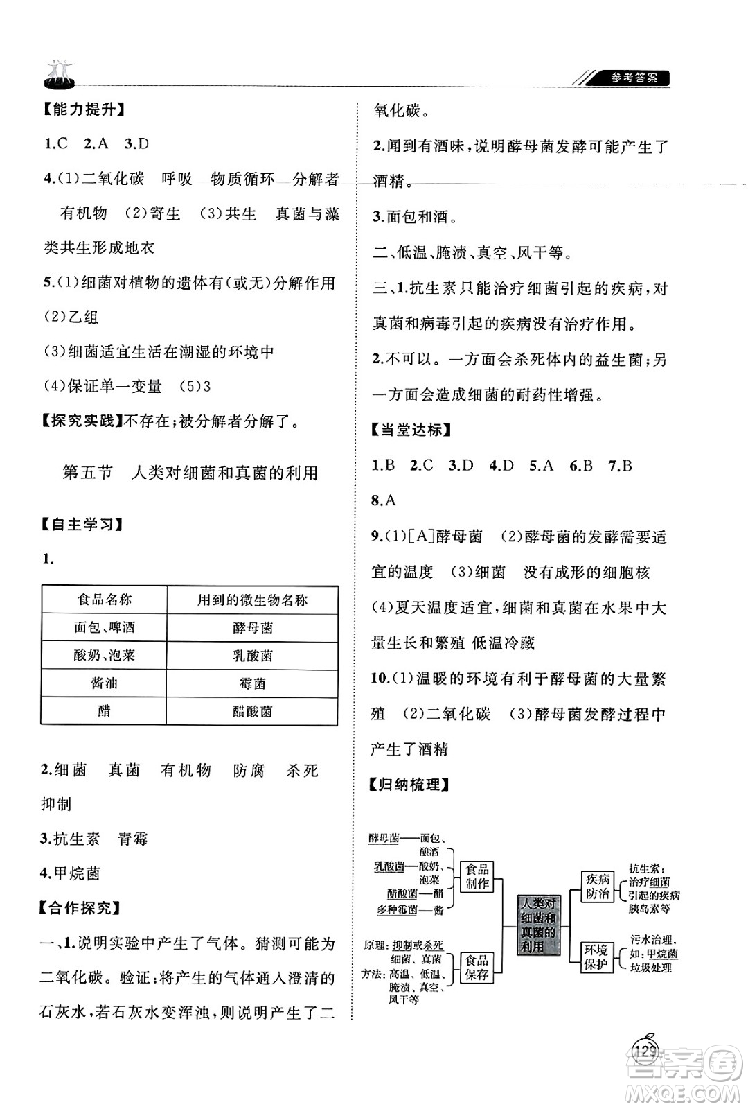 山東友誼出版社2025年春初中同步練習(xí)冊七年級生物下冊魯科版五四制答案