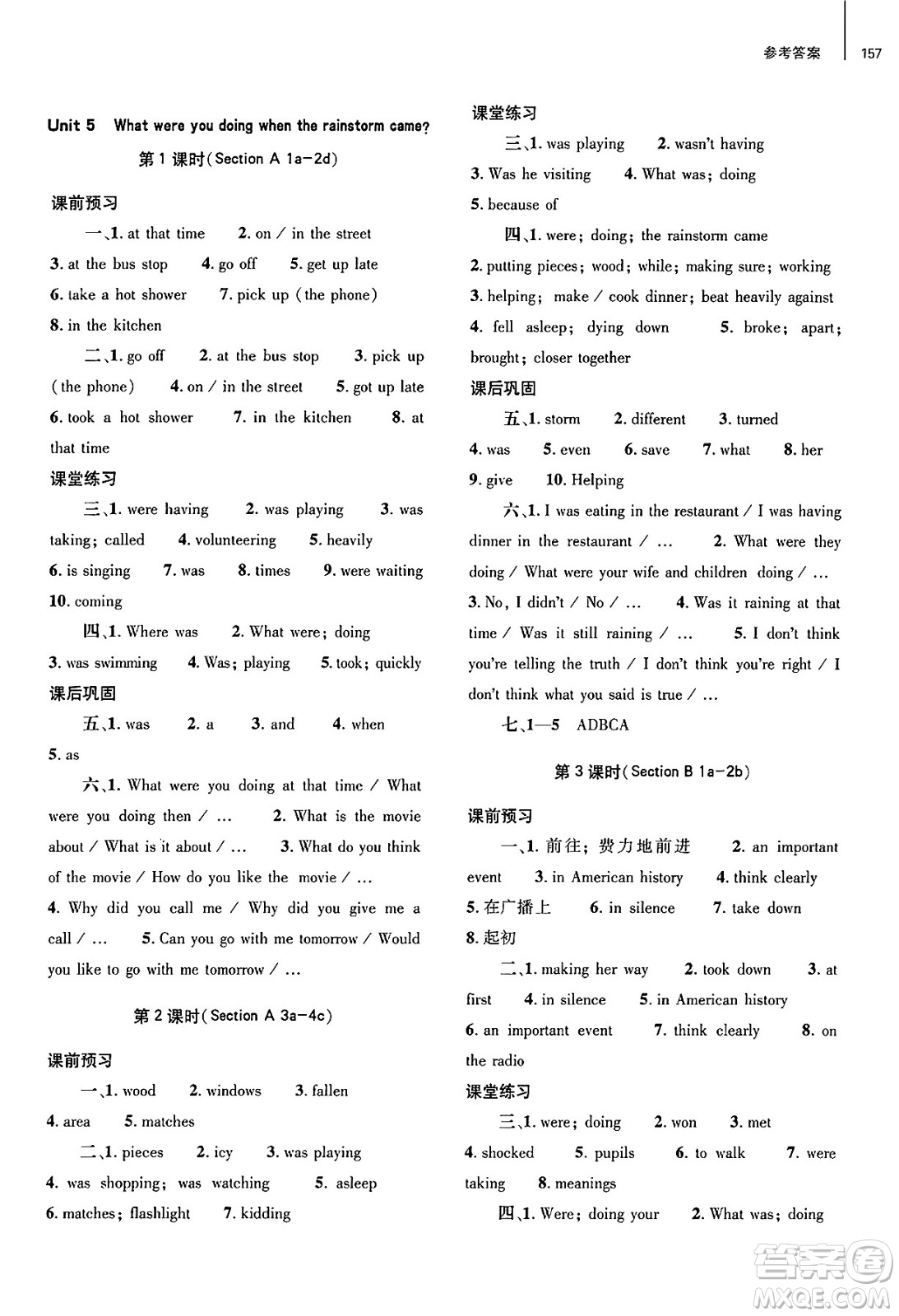 大象出版社2025年春初中同步練習(xí)冊(cè)八年級(jí)英語(yǔ)下冊(cè)人教版山東專版答案