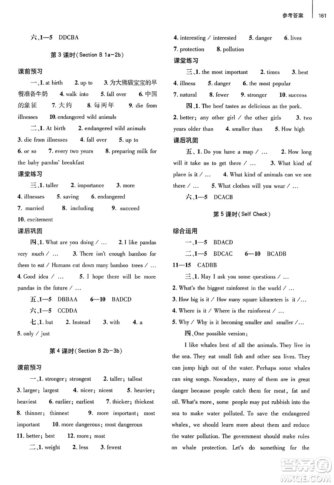 大象出版社2025年春初中同步練習(xí)冊(cè)八年級(jí)英語(yǔ)下冊(cè)人教版山東專版答案